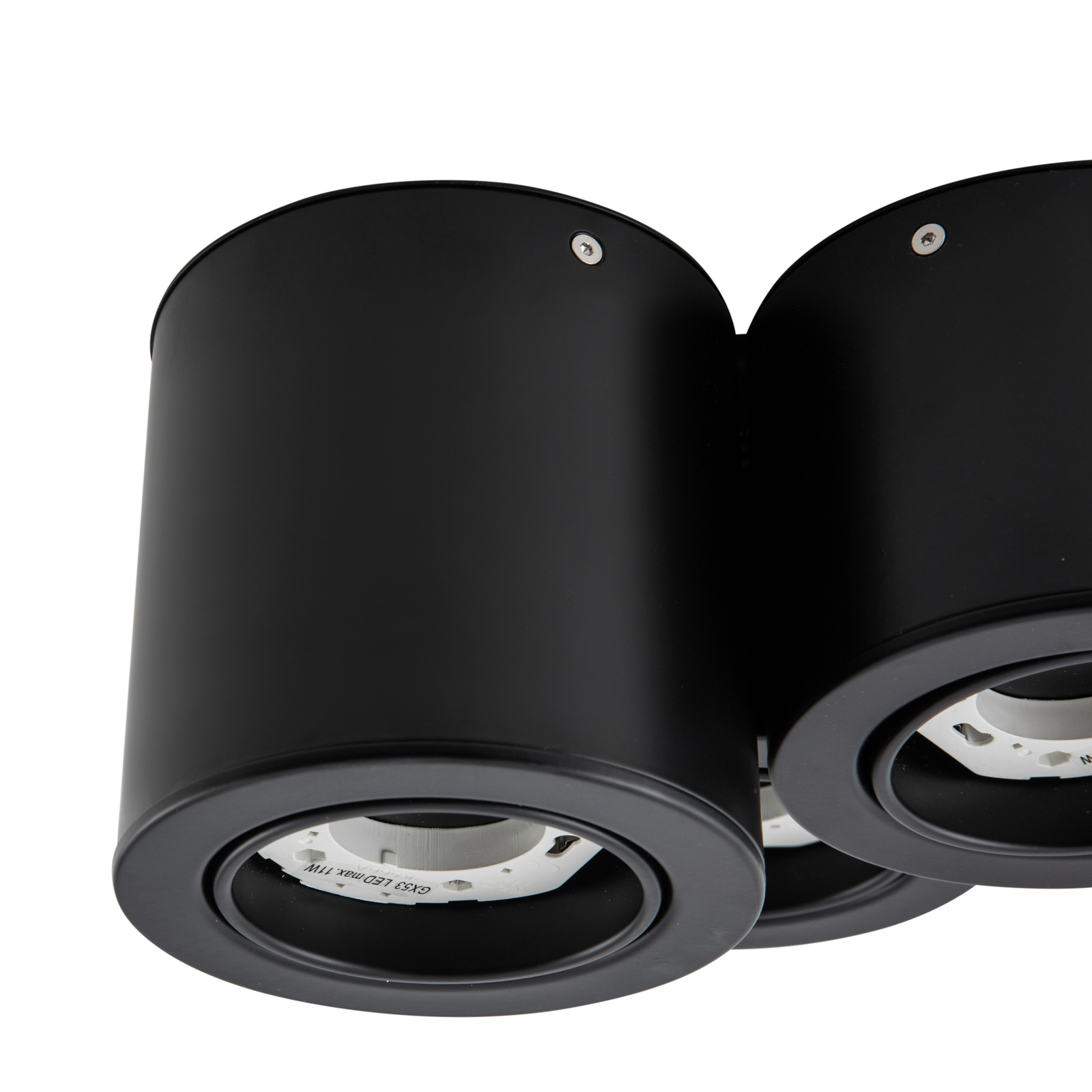 Lindby Downlight Jyla, 3-punktowa, czarna matowa, GX53