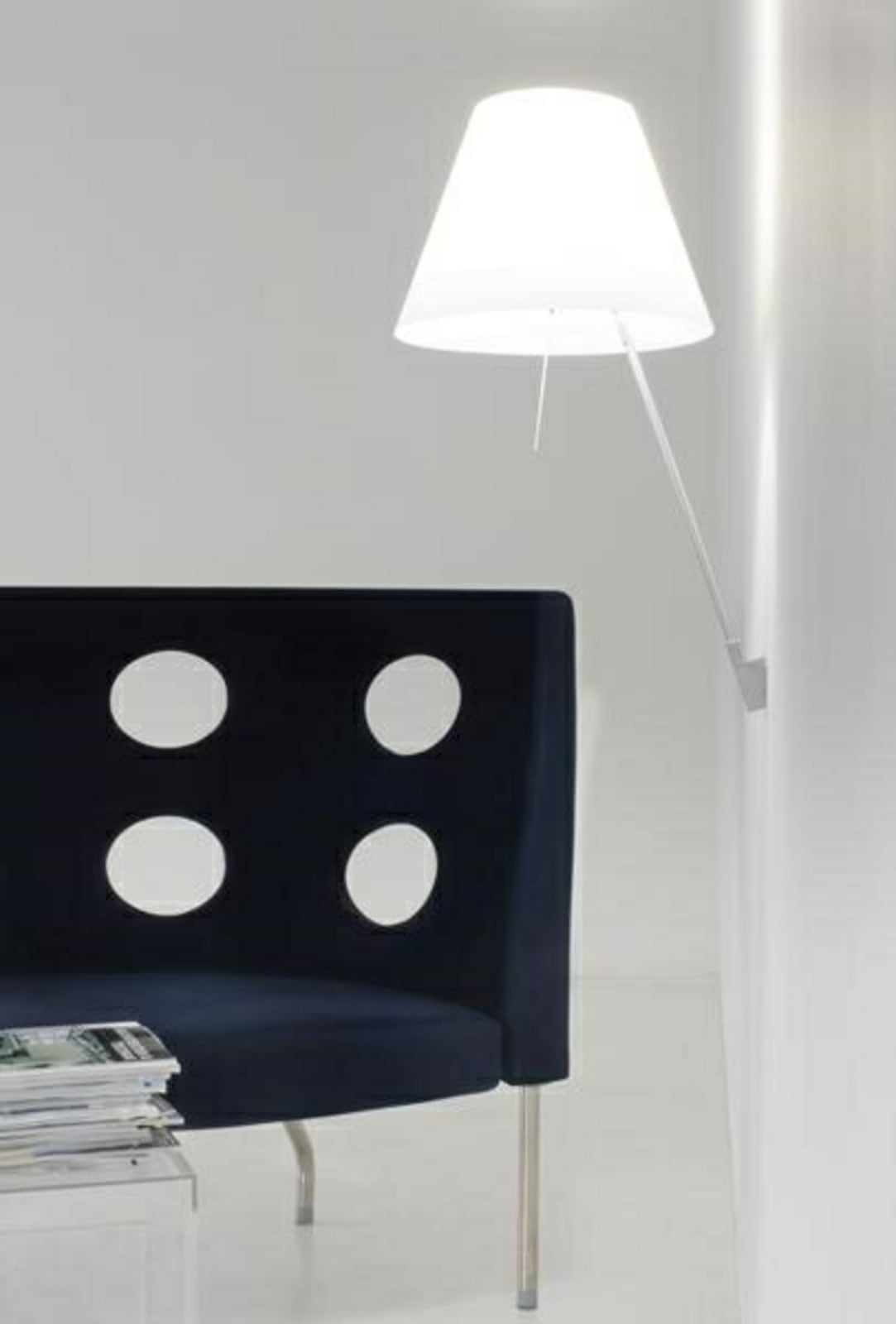 Costanza Wandleuchte m/Dimmer Alo/Concrete Grey Luceplan - Wohnzimmer - Aluminium