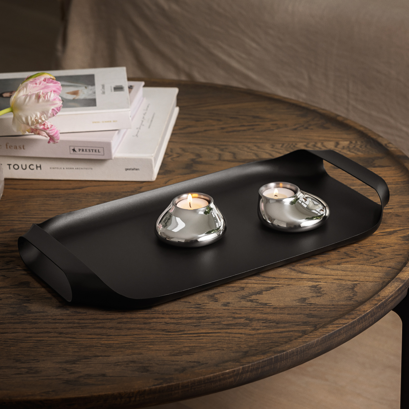 Porte-bougies MELLOW, acier inoxydable, lot de 2 - Eva Solo