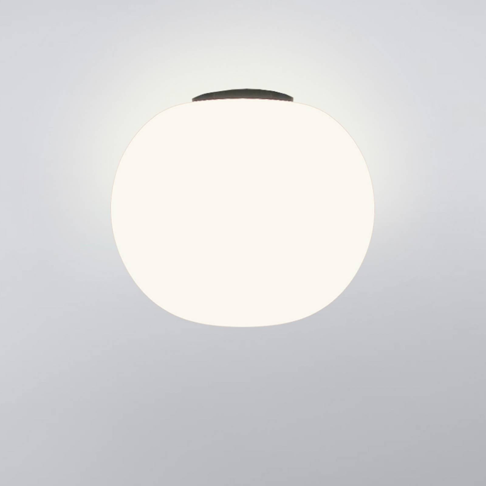 Casablanca loftlampe Acai, hvid/sort, glas, 21 cm, E27