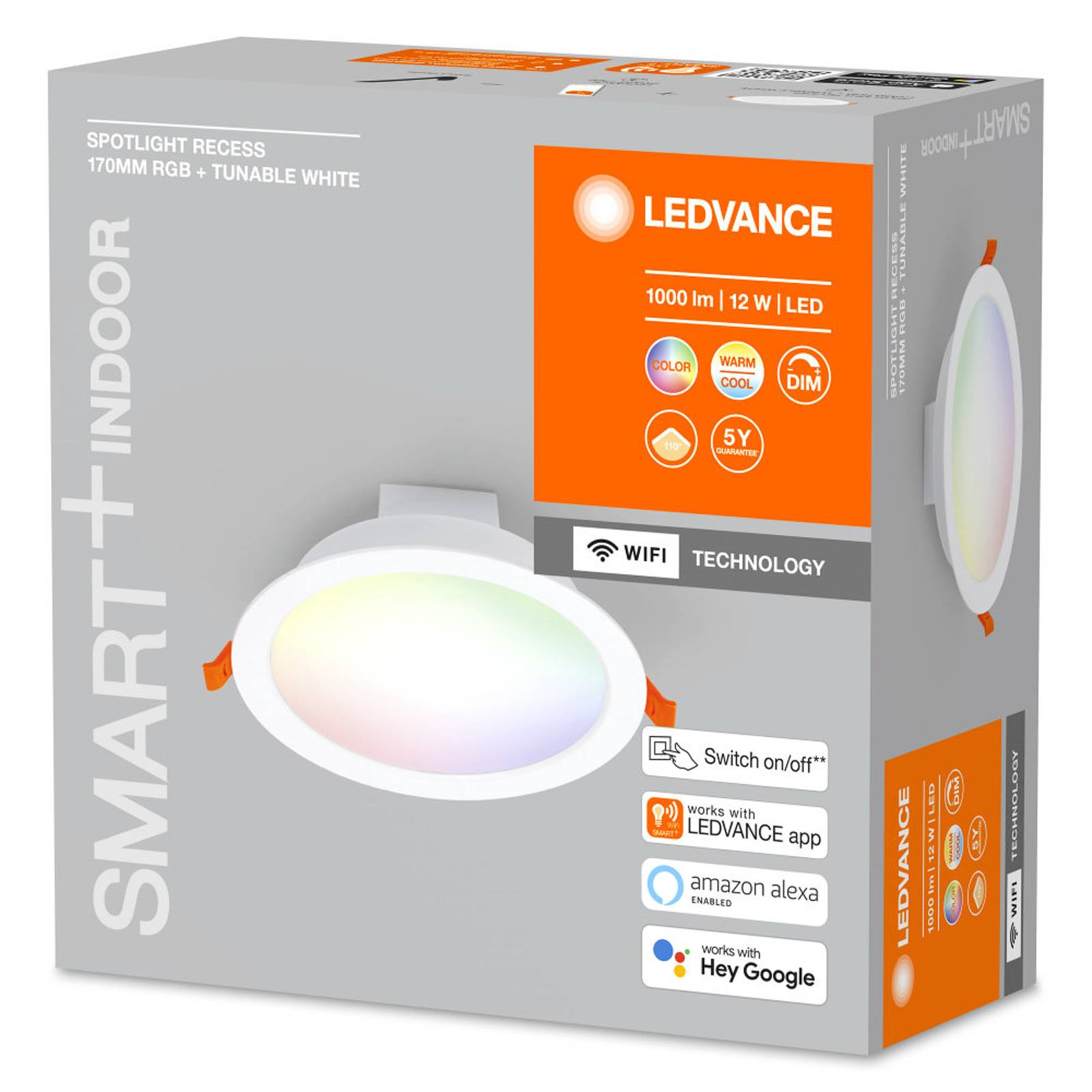 Reflektor wpuszczany LED LEDVANCE SMART+ WiFi Spot LED, 110°