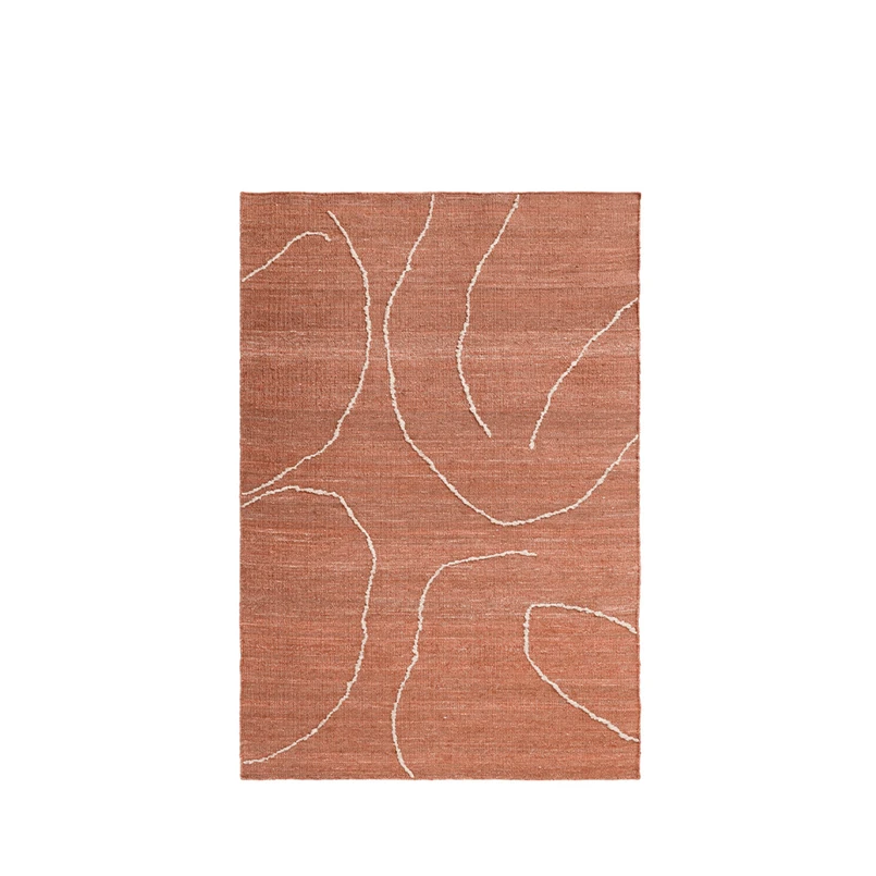 ferm LIVING – Gesso Jute Matta 140×200 Terracotta/Off-White
