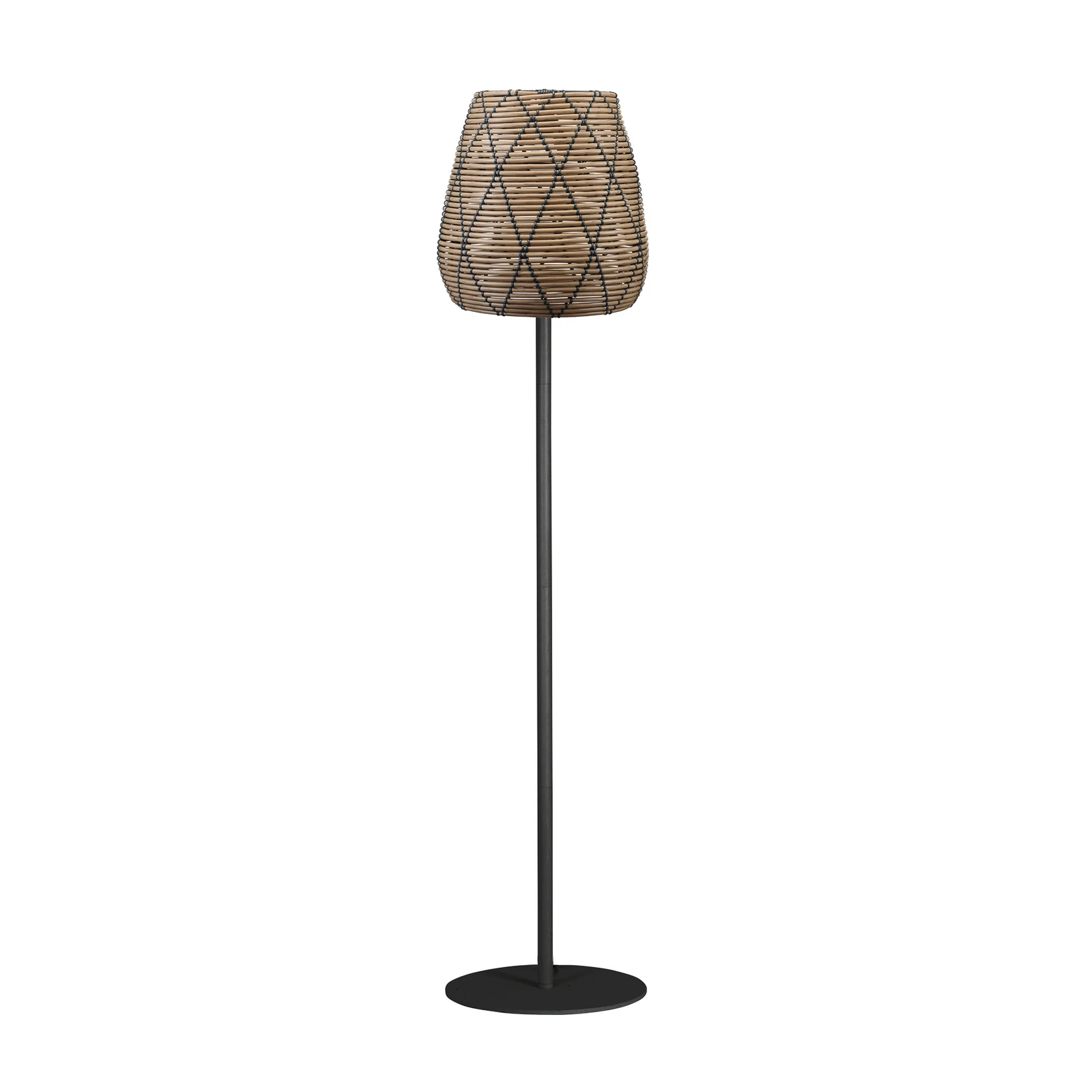 PR Home terrassilamp Agnar Lollo, hall, rotangi välimus, 154cm