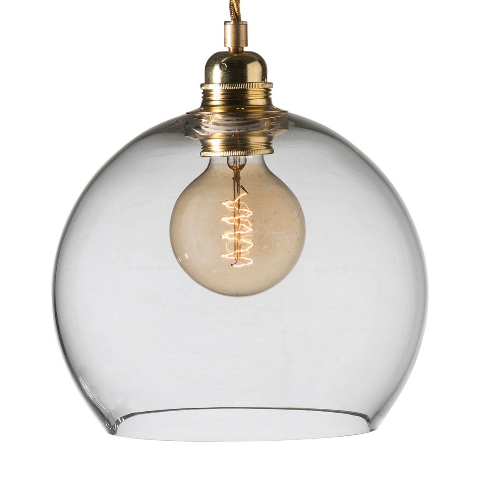 EBB & FLOW Rowan hanging light clear glass with gold