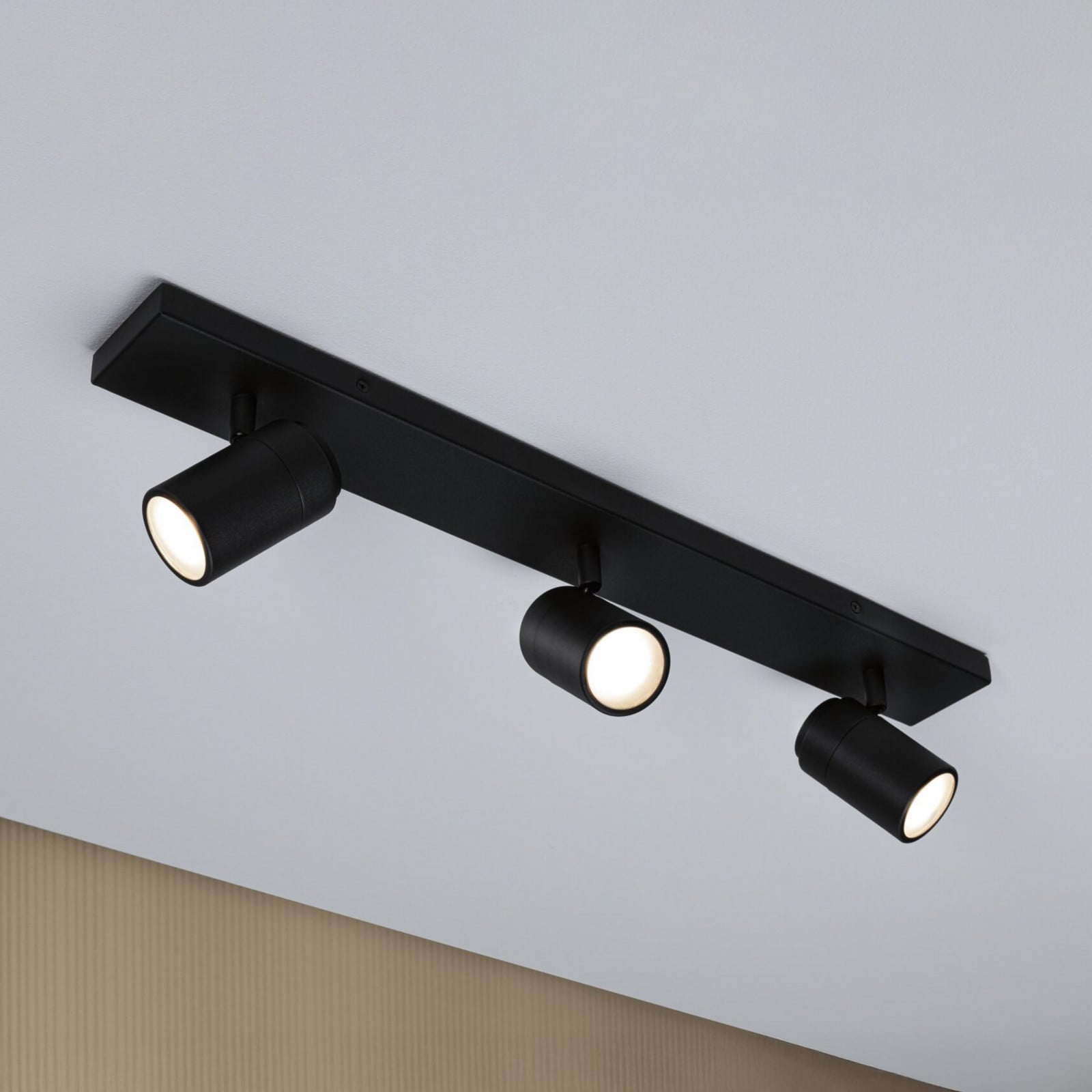 Zyli 3 loftlampe IP44 Long dæmpbar. Mat sort Paulmann - Badeværelse - Moderne - Metal - Med flere lyskilder