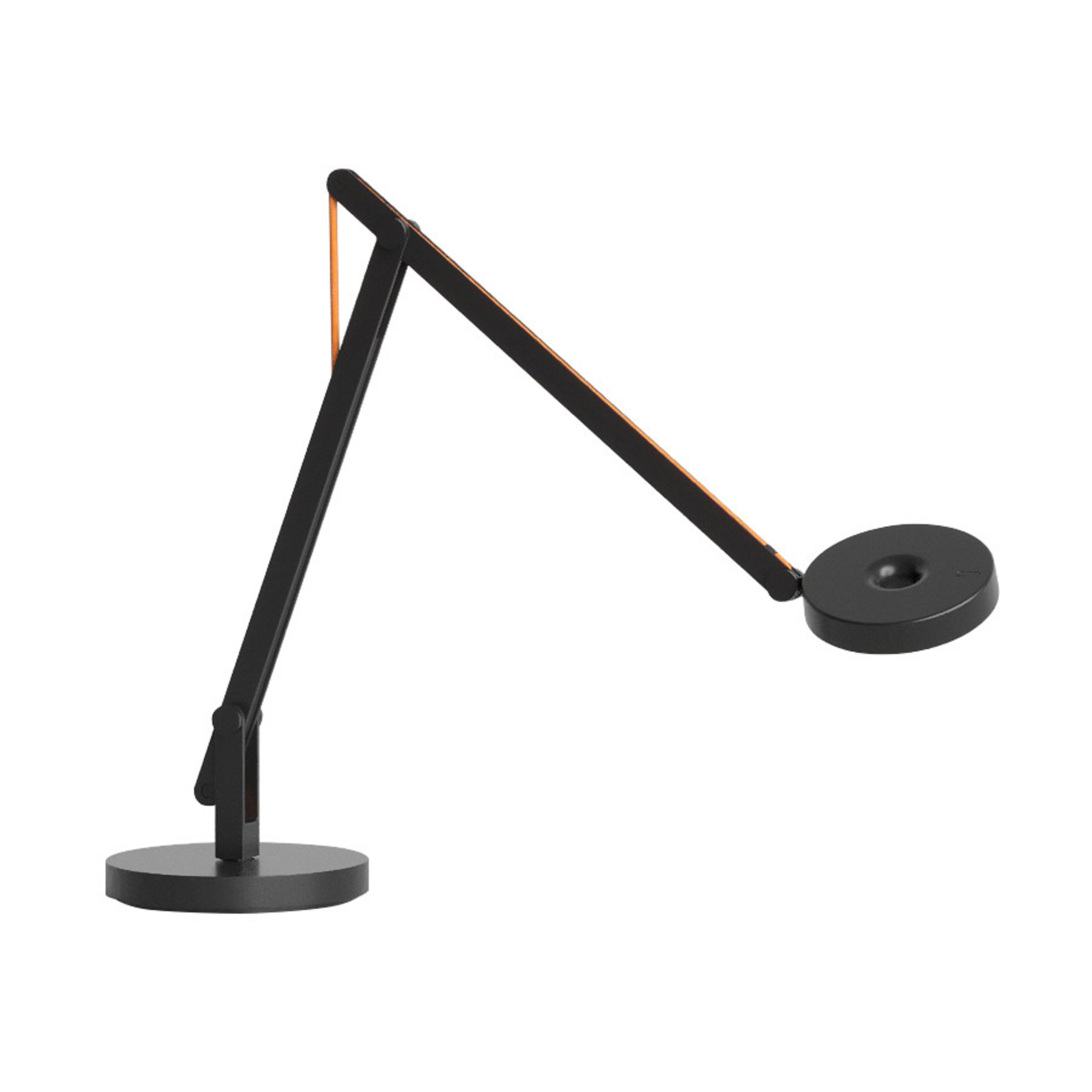 String T1 Mini Lampe de Table DTW Matt Black/Orange - Rotaliana