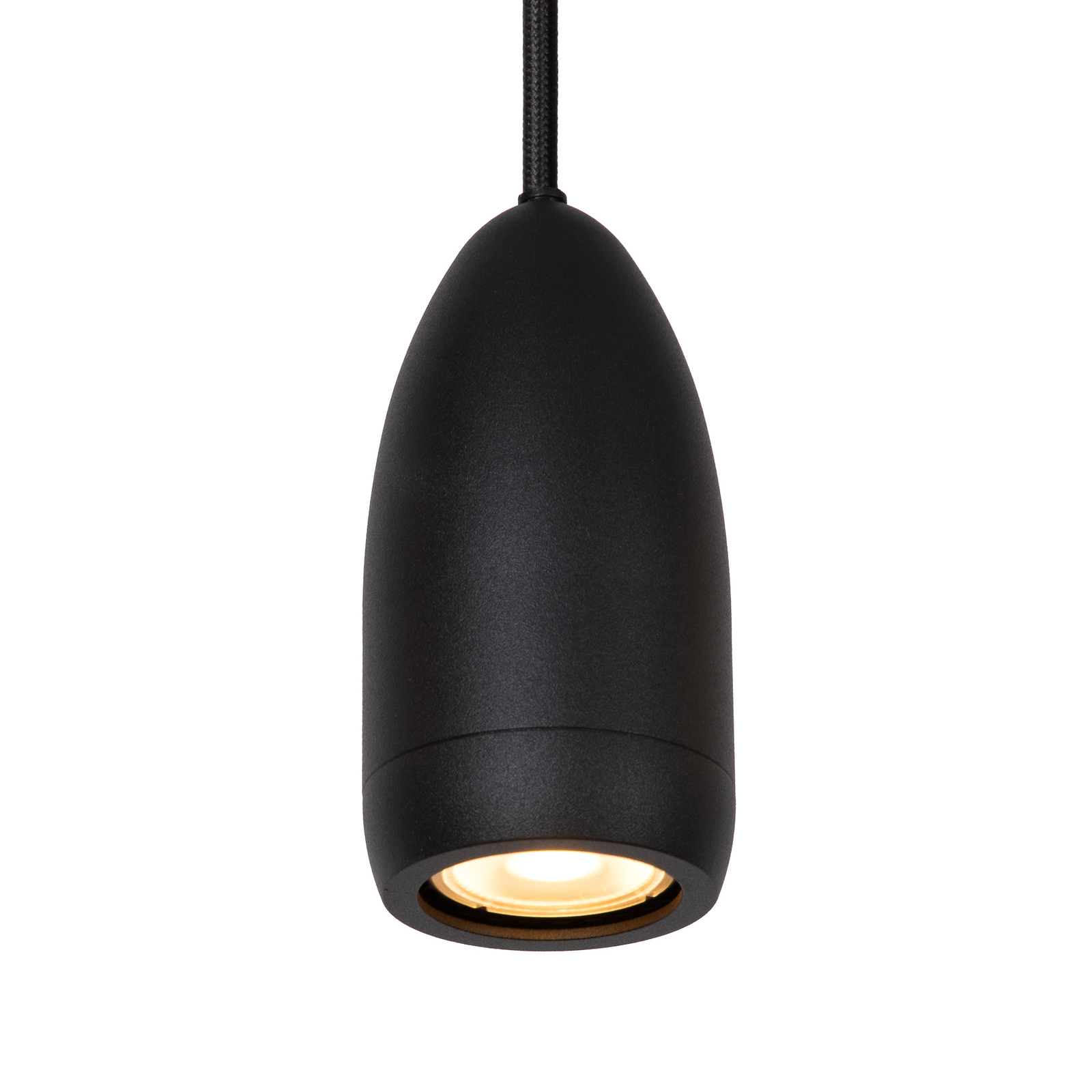 Evora pendant light, 5-bulb, linear, black