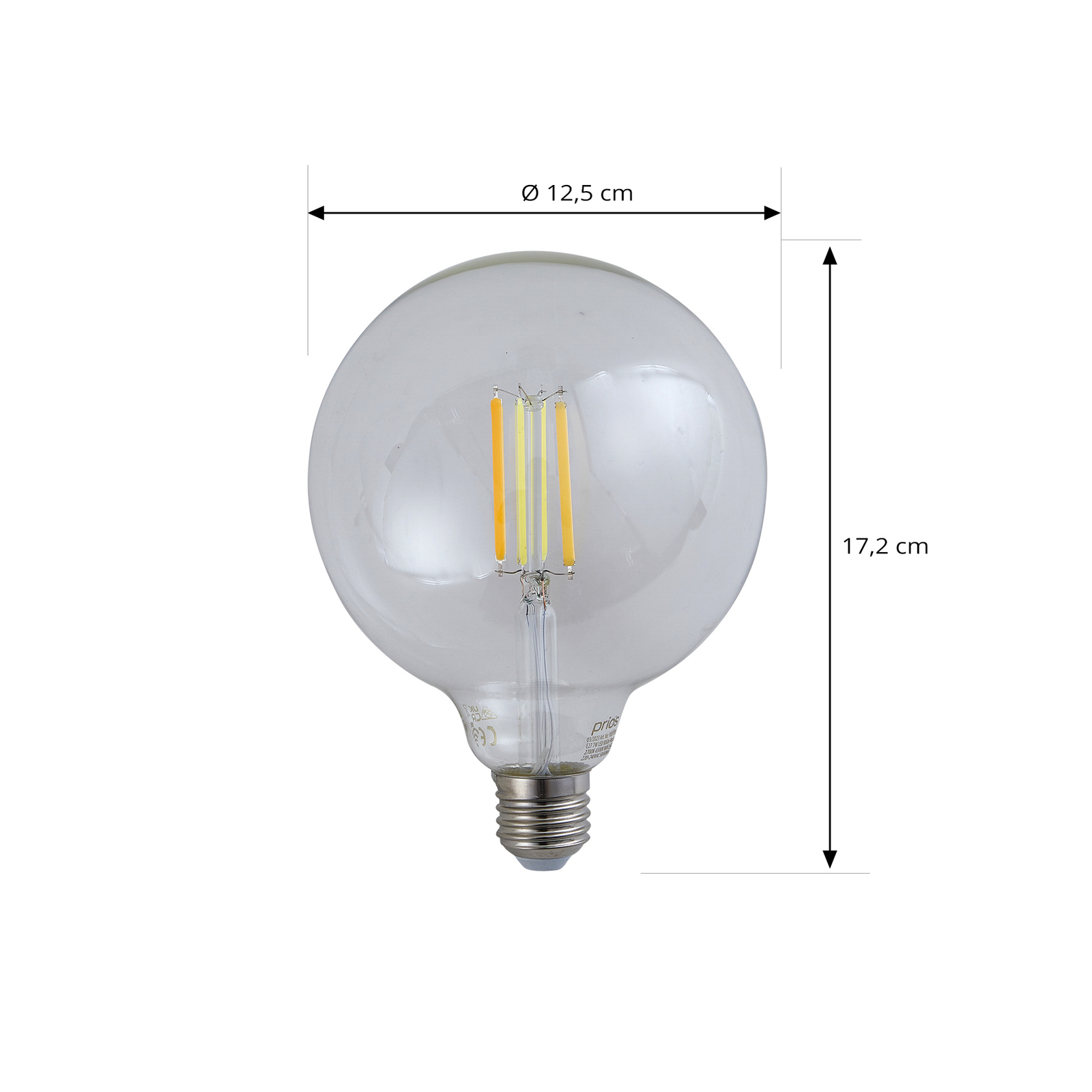 LUUMR Smart ampoule LED claire E27 G125 7W Tuya WLAN CCT