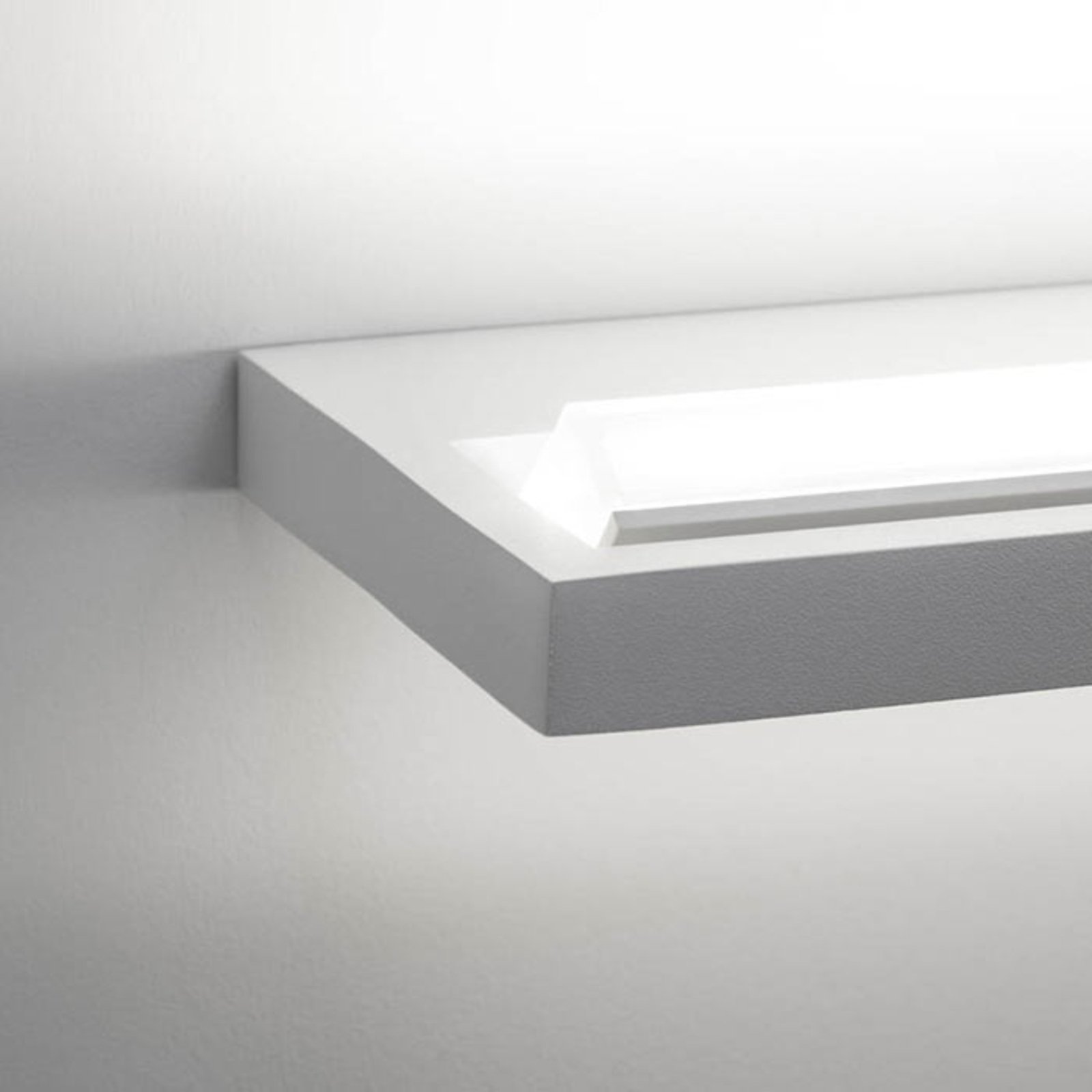 LED-vägglampa Tablet W1, bredd 66 cm, vit