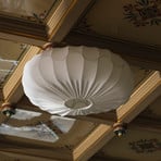 Globen Lighting Lampa sufitowa BLADVERK, biała, Ø 50 cm, tekstylna