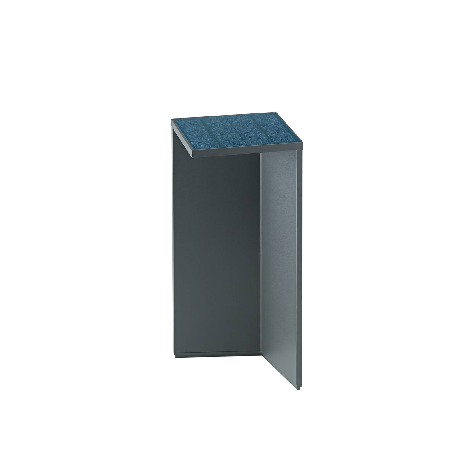 LED-Akku-Solarleuchte Nusolar anthrazit, Höhe 34cm