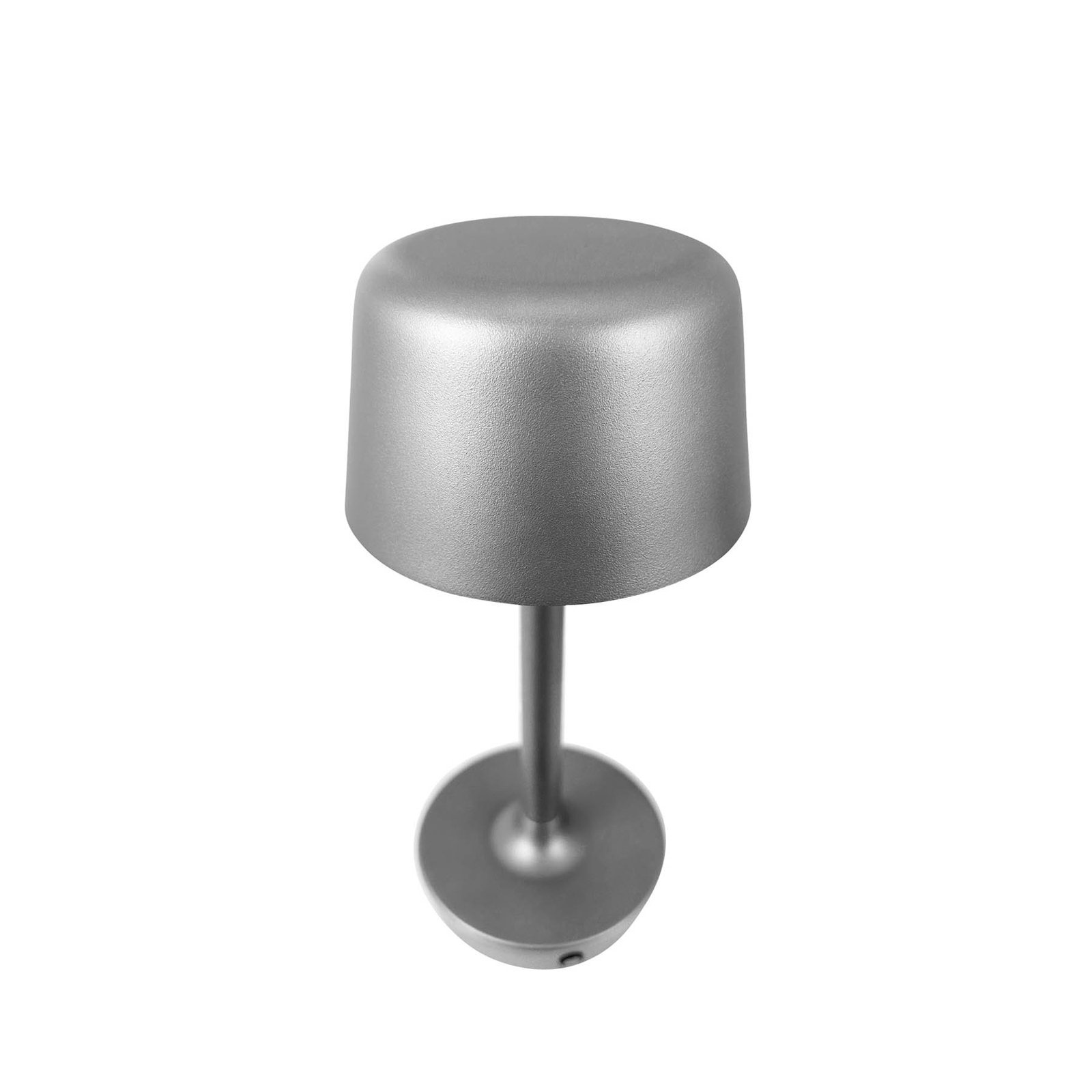 Dyberg Larsen LED table lamp Flow, silver, height 25 cm