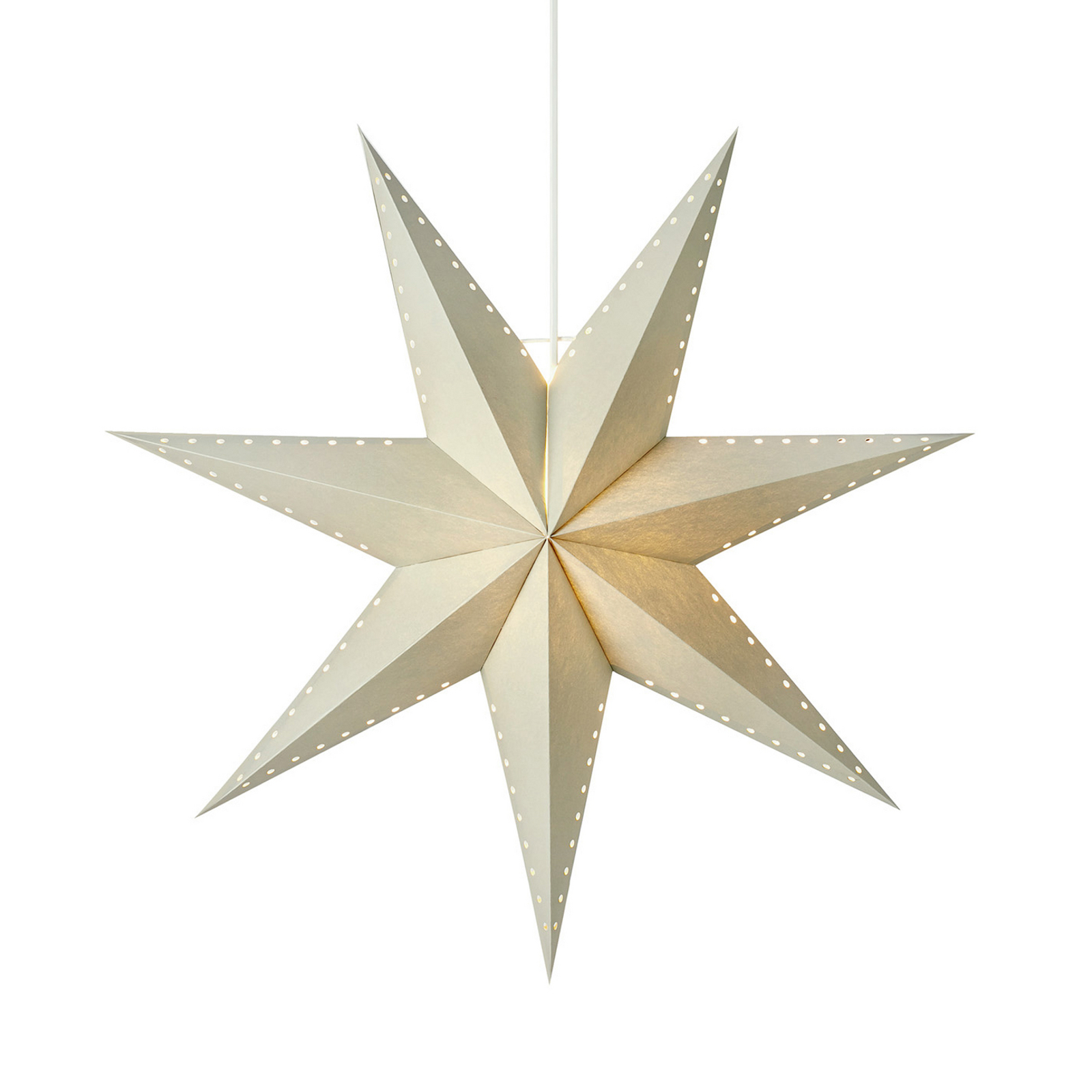 Lively decorative star, hanging, seven-pointed