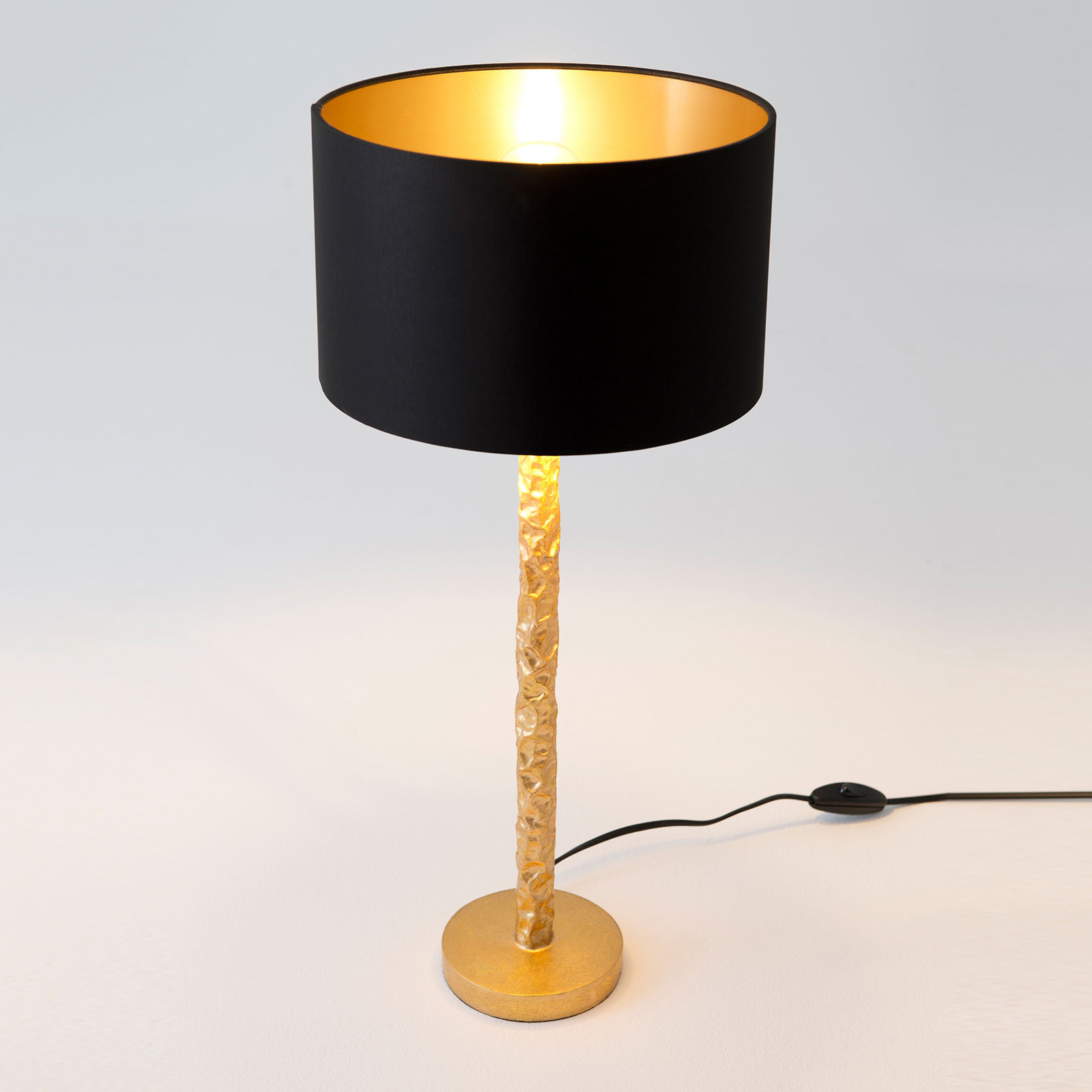 Tischlampe Cancelliere Rotonda schwarz/gold 57 cm