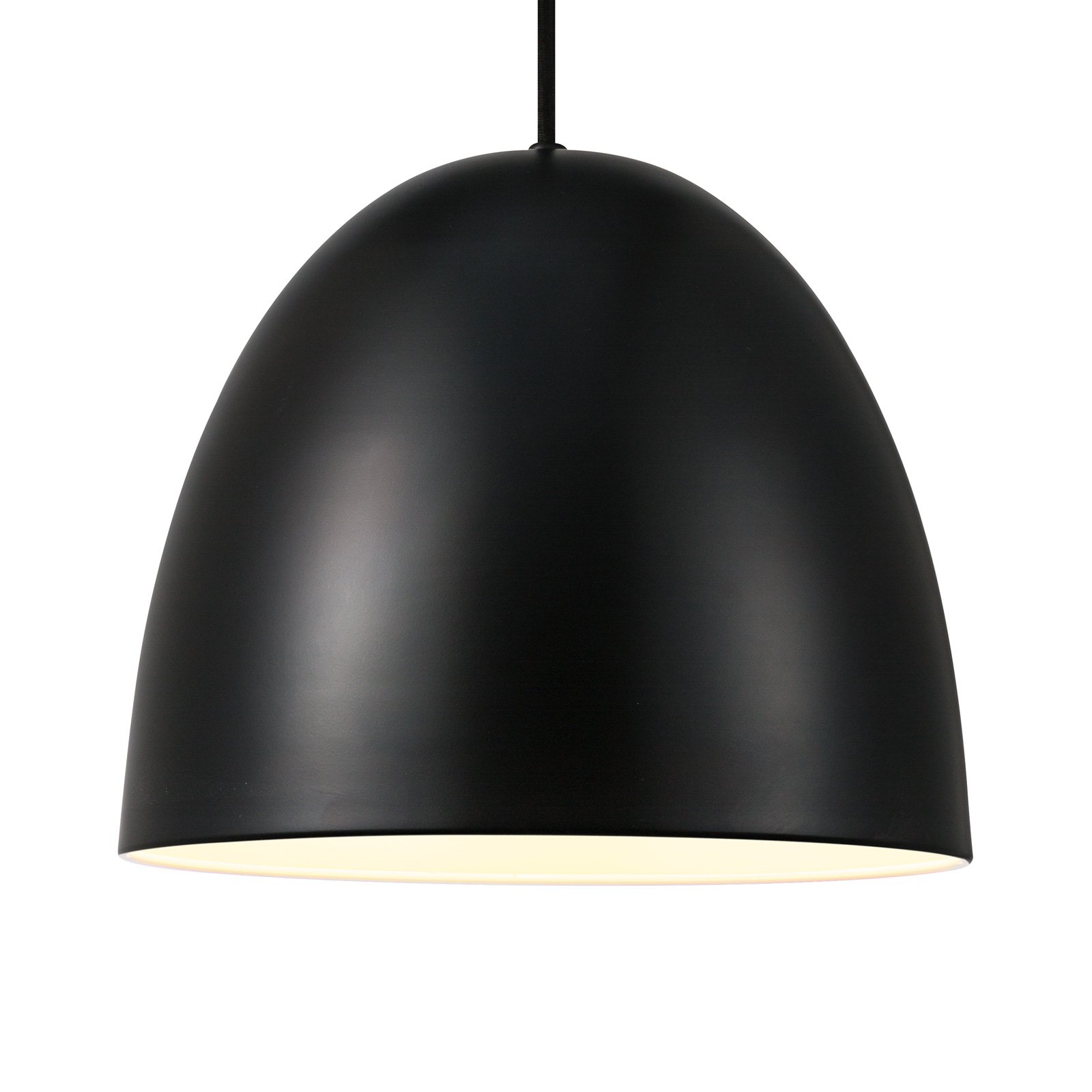 Nordlux Alexander pendant lamp with metal lampshade, black, for Living / Dining Room, metal, E27, 40 W, energy efficiency: A++, H: 26 cm