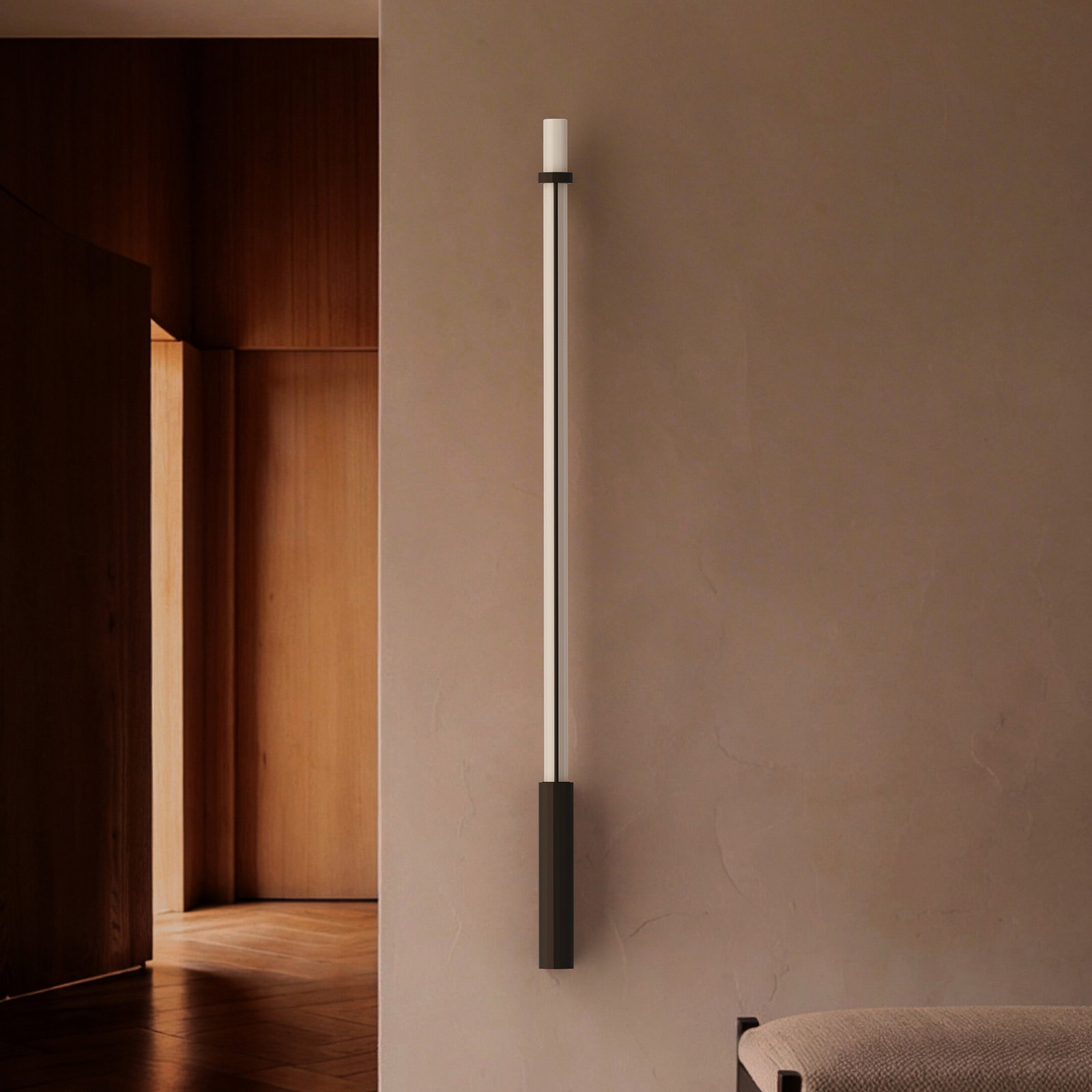 Applique murale LED In Fine, gris foncé, hauteur 160 cm, IP65 - DCW Applique murale LED In Fine, gris foncé, hauteur 160 cm, IP65 - DCW