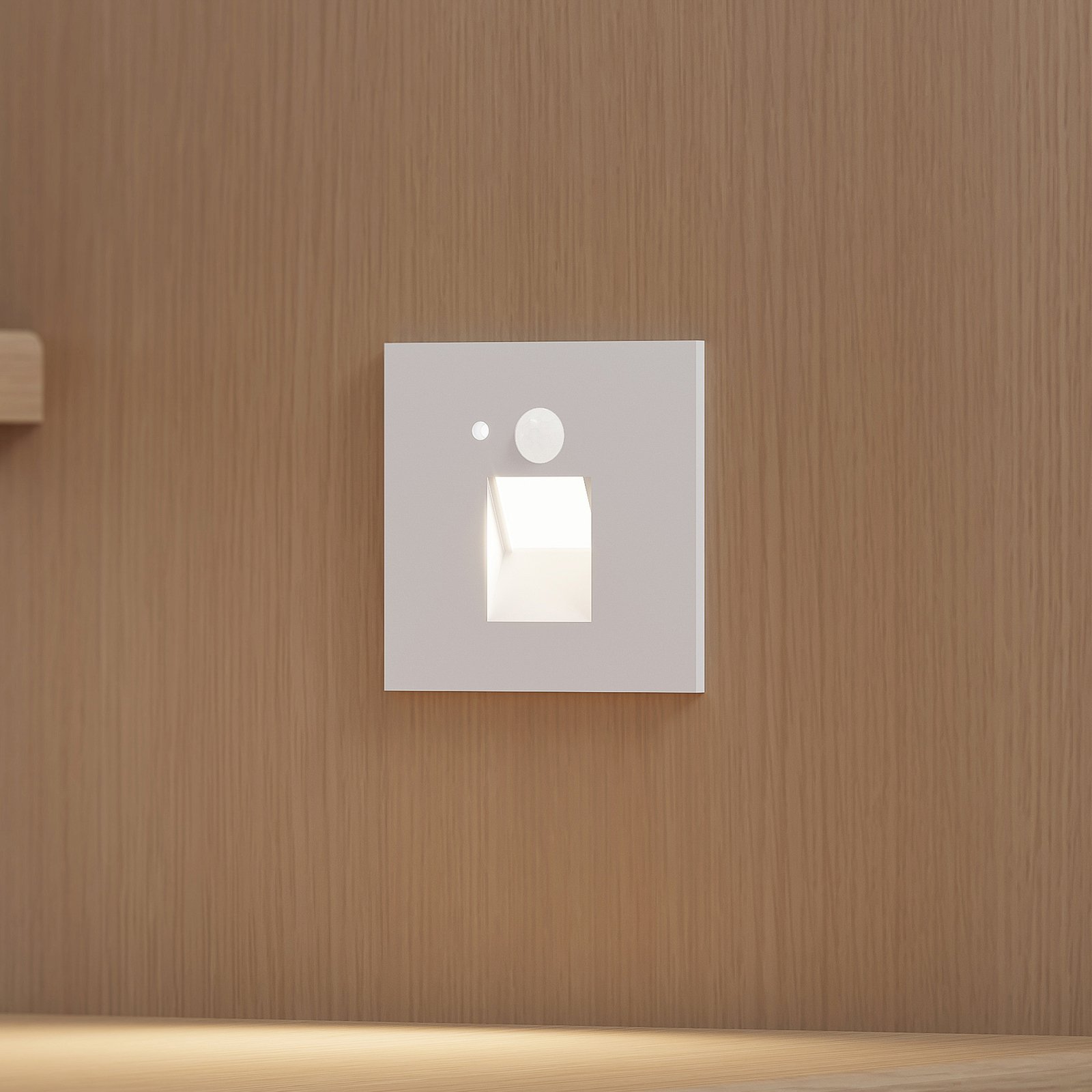 Neru Square LED Built-in Wall Lamp w/Sensor White - Arcchio