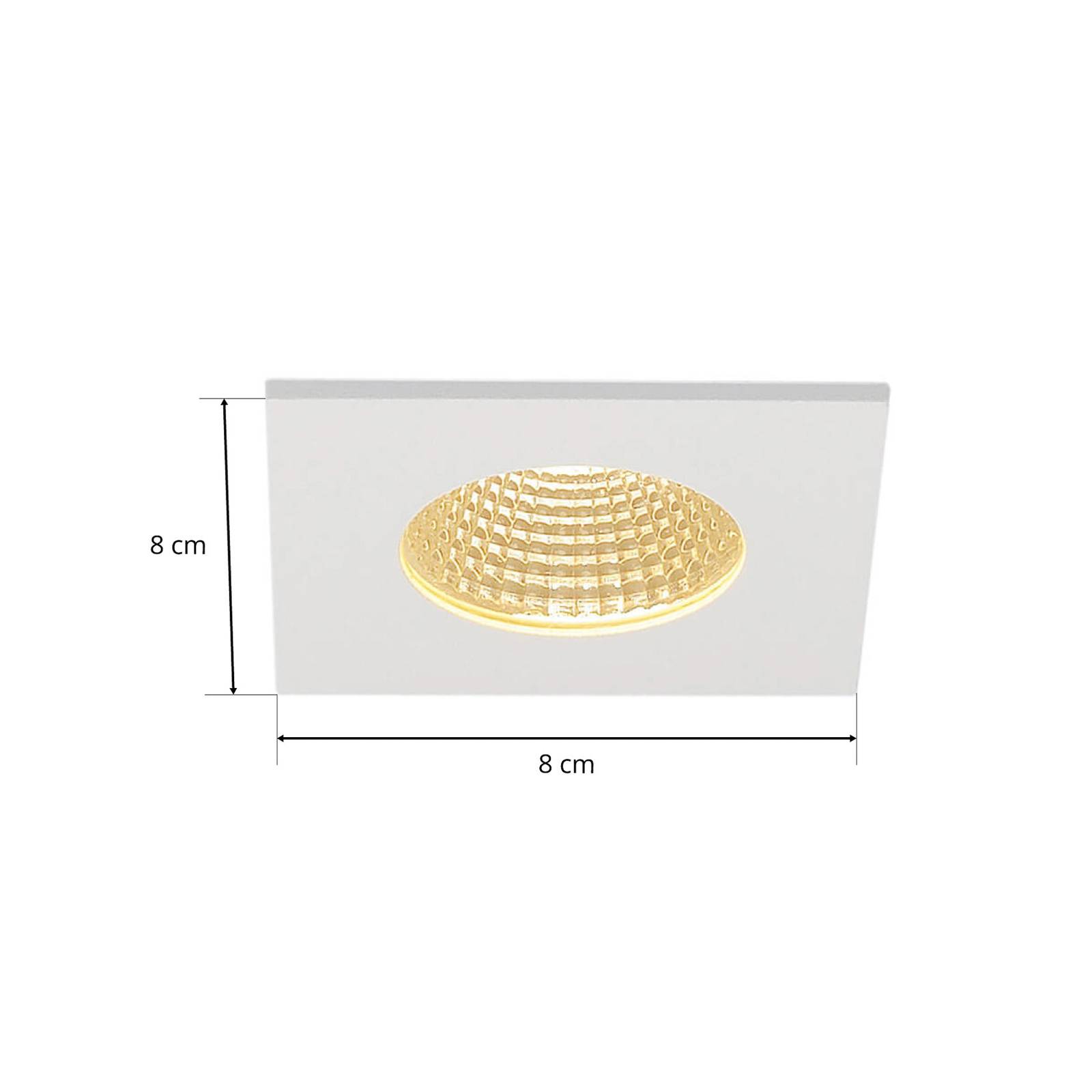 Oprawa wpuszczana SLV LED Patta-I, biała, aluminium, długość 8 cm