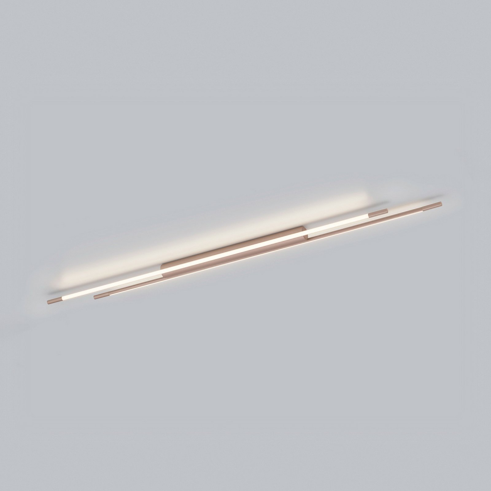 Helestra LED-Deckenlampe LEDA, braun, Länge 150 cm, dimmbar