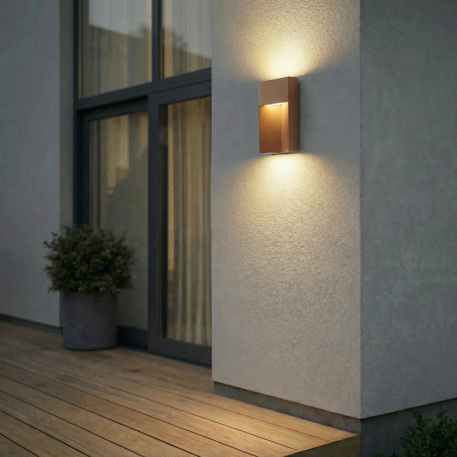 Lucande Kaholo LED kültéri fali világítás, barna, CCT, IP44 Lucande Kaholo LED kültéri fali világítás, barna, CCT, IP44