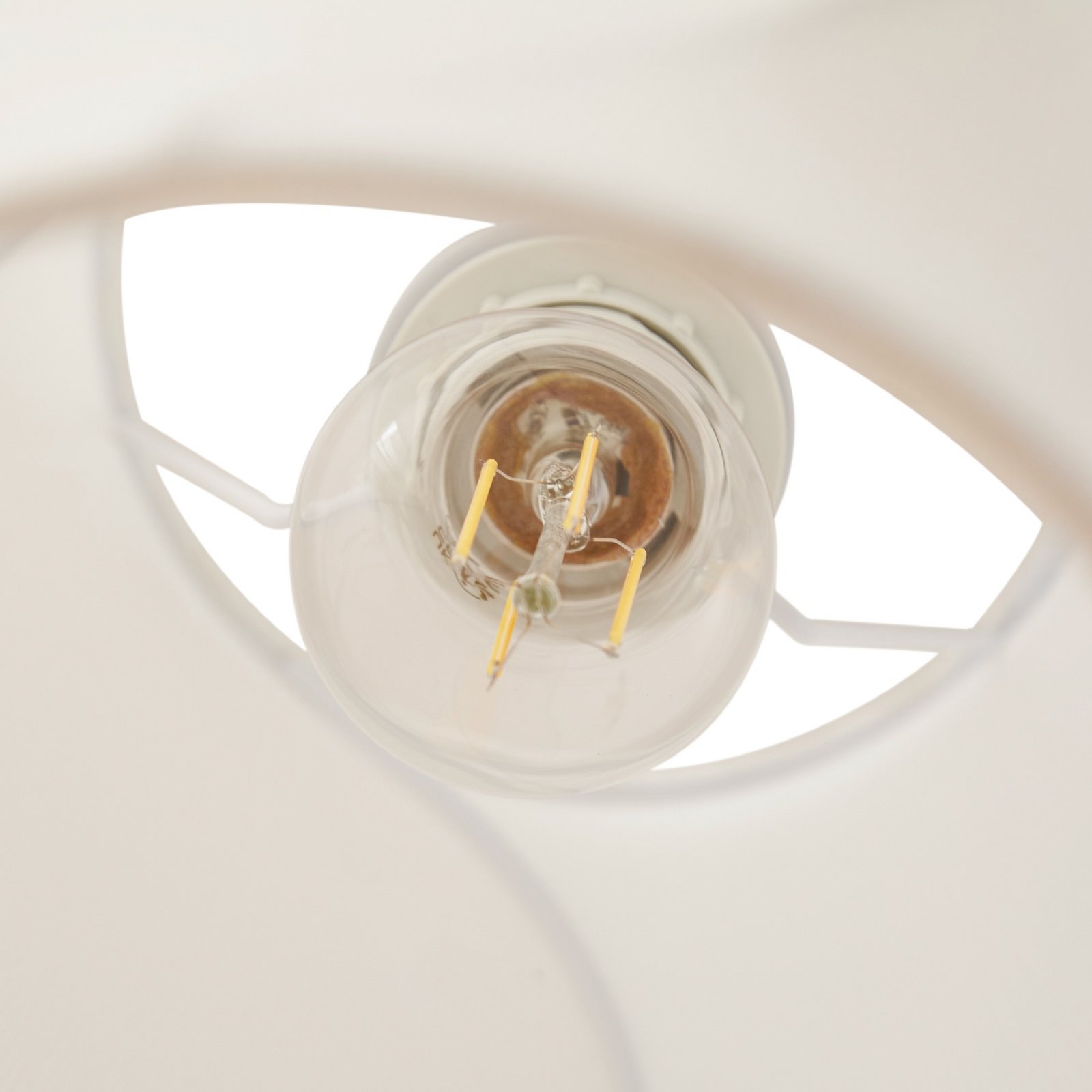 Tovina Hängeleuchte, Textil, weiß, Ø 35 cm - Lucande Tovina Hängeleuchte, Textil, weiß, Ø 35 cm - Lucande