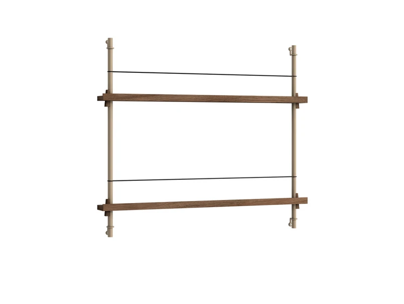 Moebe - Magazine Shelving 65 Regal Smoked Oak/Warm Grey