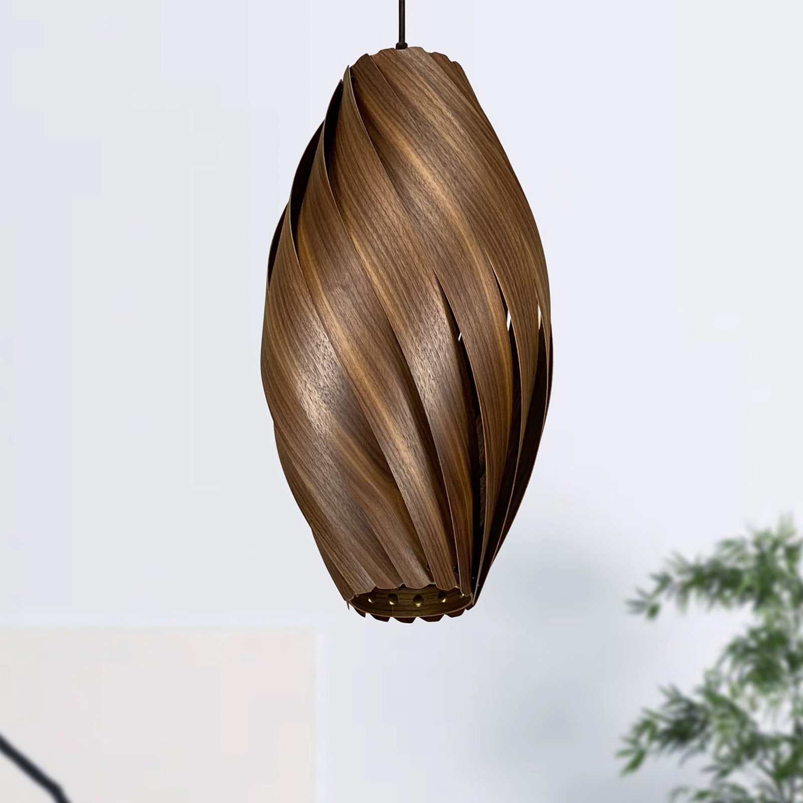 Gofurnit Ardere hanglamp, noten, hoogte 50 cm