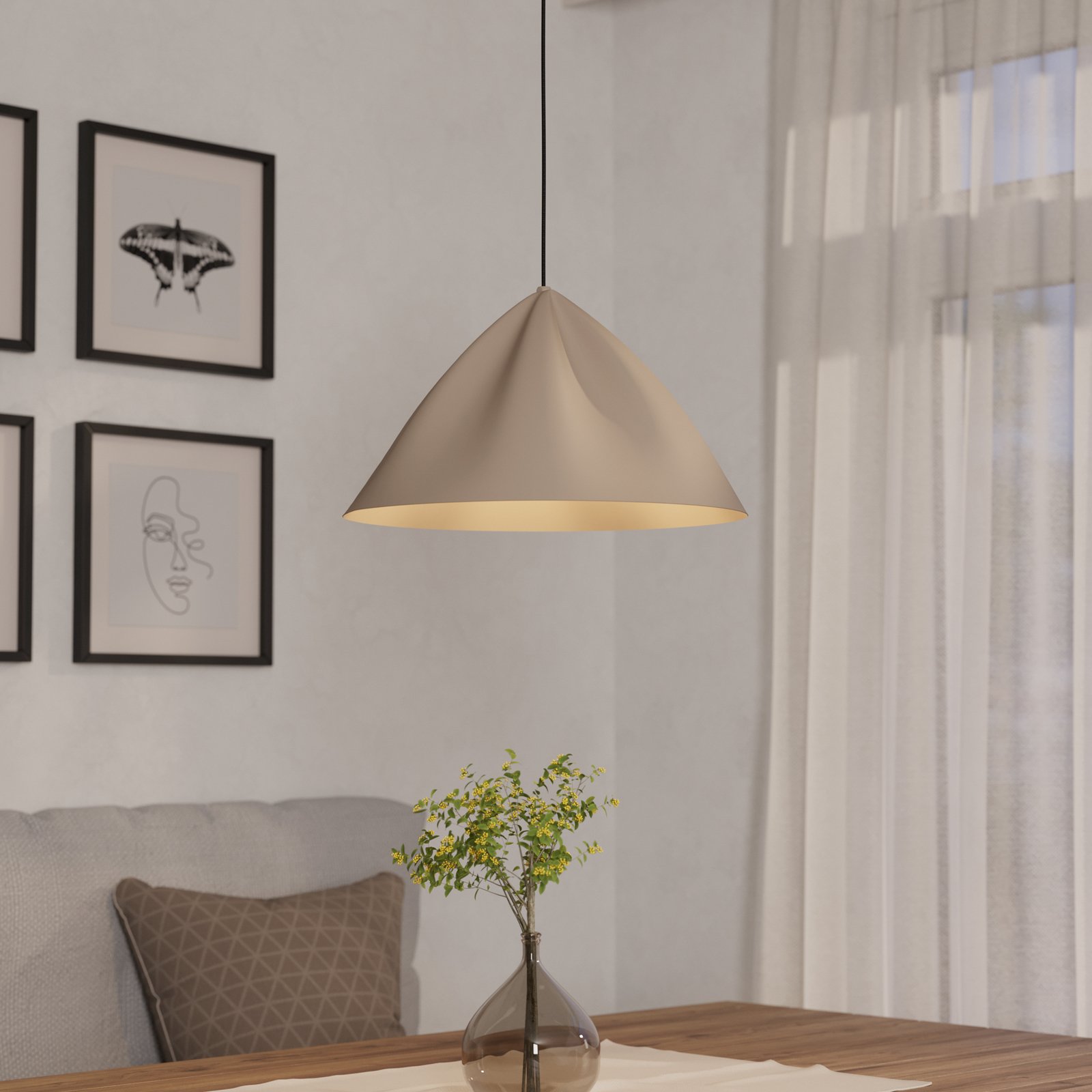 "Podere" pakabinamas šviestuvas, smėlio spalvos "Podere" pakabinamas šviestuvas, smėlio spalvos