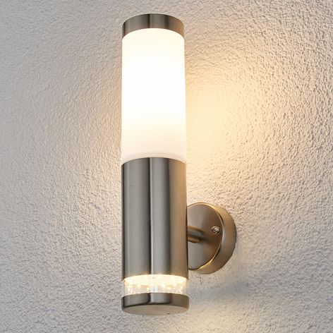 Binka - utevegglampe av rustfritt stål