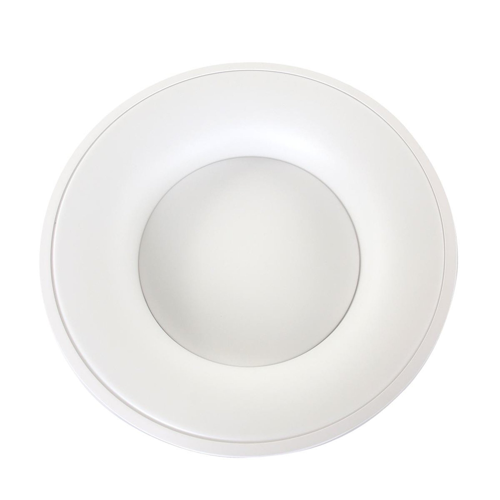 Ringlede LED griestu gaisma, 2 700 K, Ø 48 cm, balta, metāls