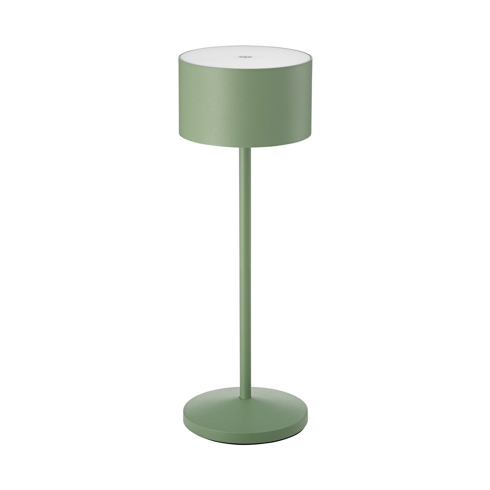 LED namizna svetilka Veluna, zelena, višina 25 cm, IP44, zatemnilna, CCT