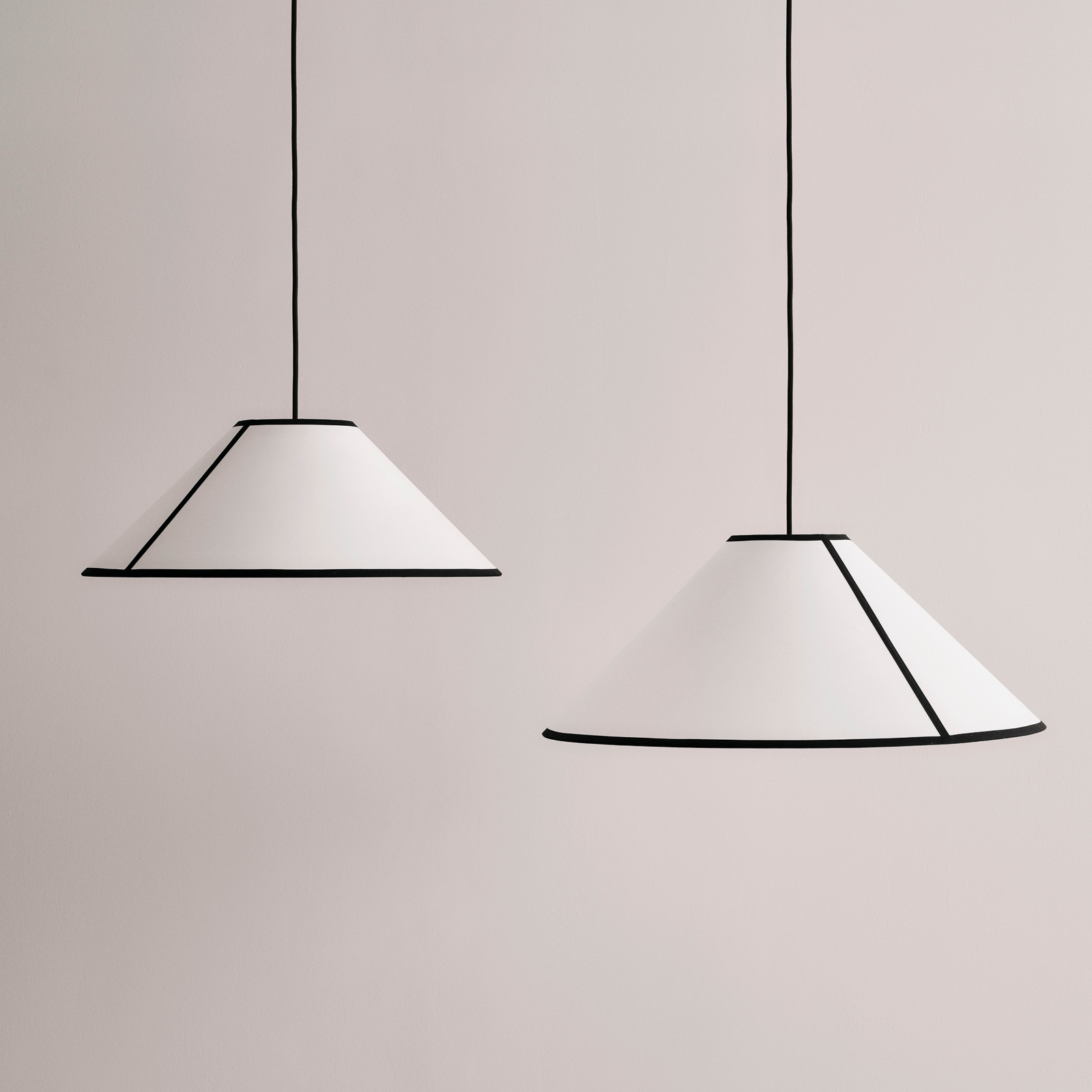 Lámpara colgante Ava, Ø 60 cm, blanco/negro, E27 - HAY