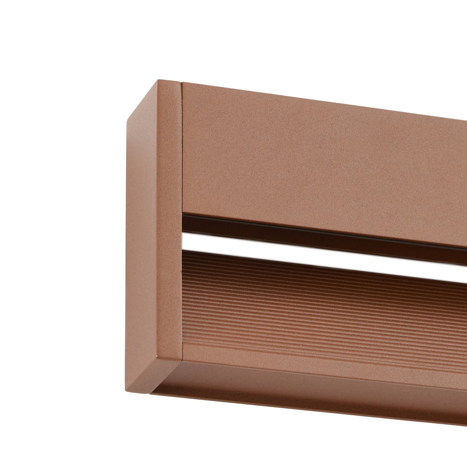 Trevin Applique da incasso, alluminio, 40 cm, IP54, marrone ruggine - Lucande