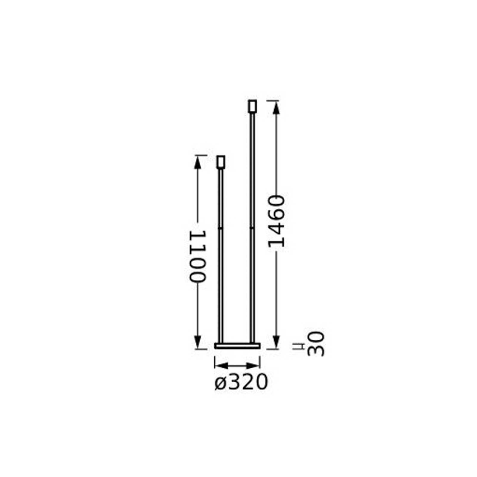 LEDVANCE lampa podłogowa Decor Stick 2-punktowa, wysokość 146cm, beżowa