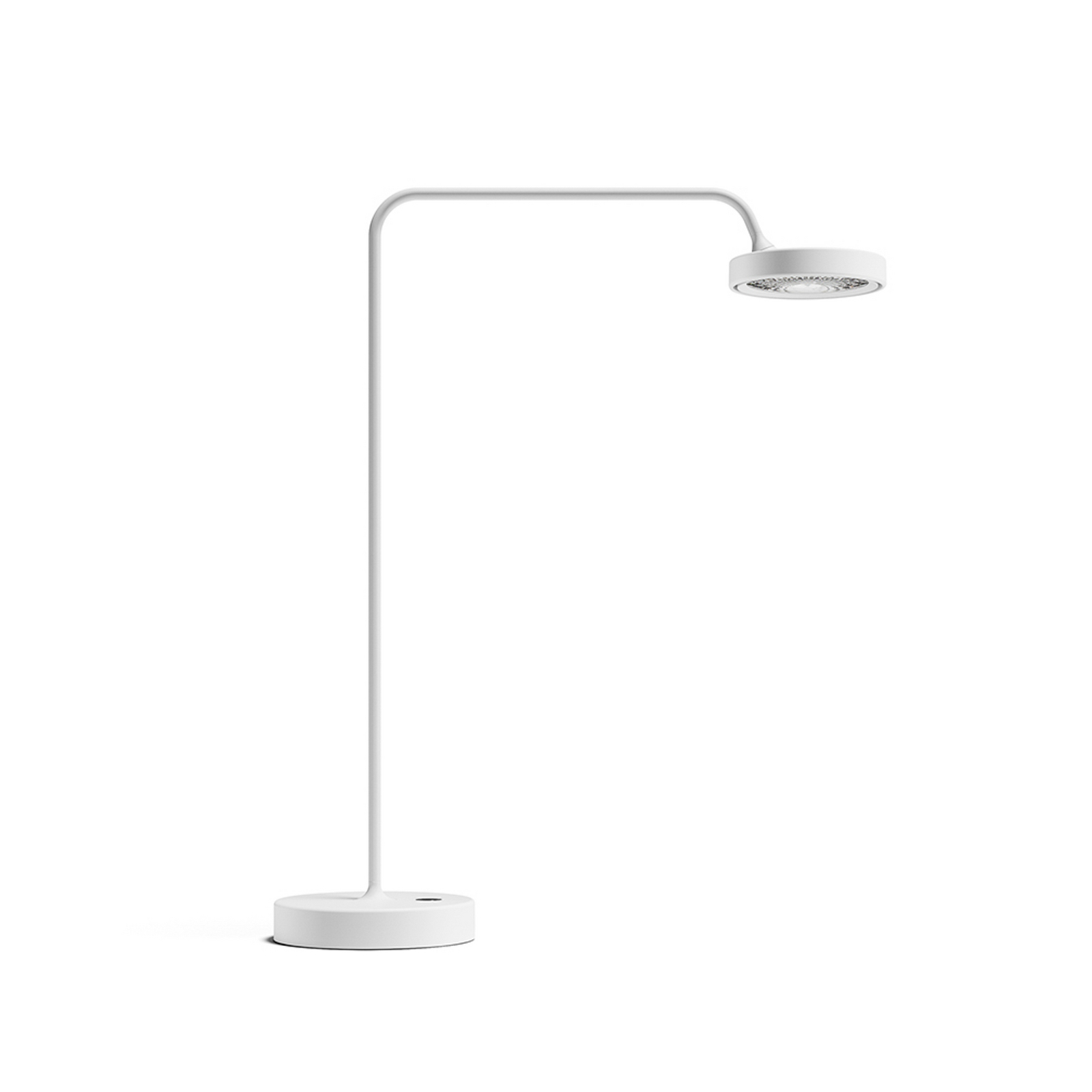Lampa stołowa LED Nivo, biała, wysokość 49 cm, kąt świecenia 50°, ściemniana –