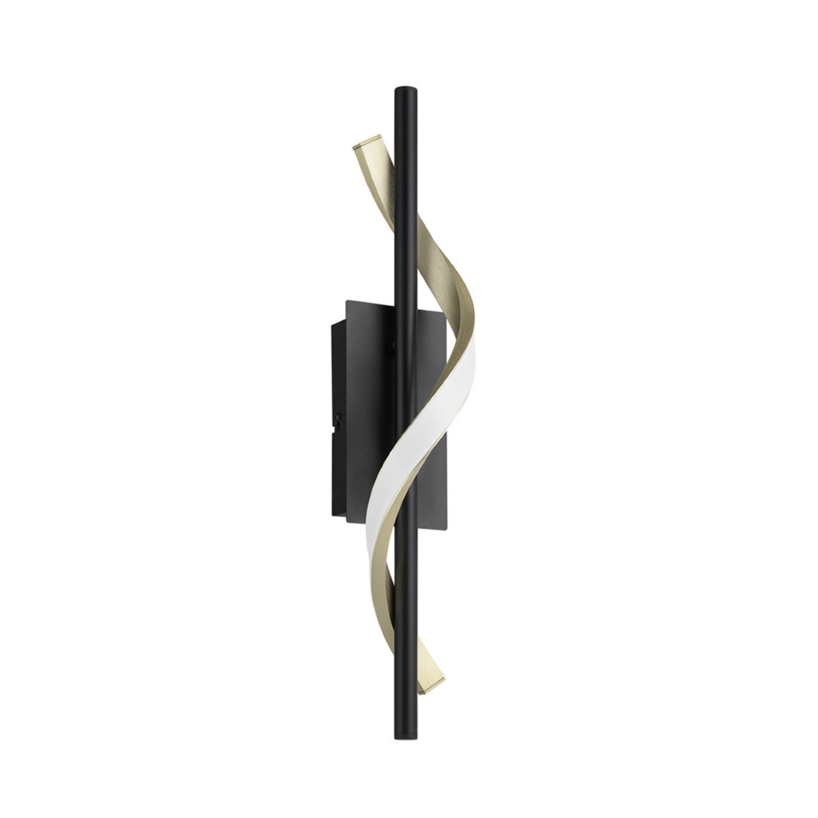 EGLO LED-Wandleuchte CONAPRATO, schwarz/messing, 47 cm, CCT