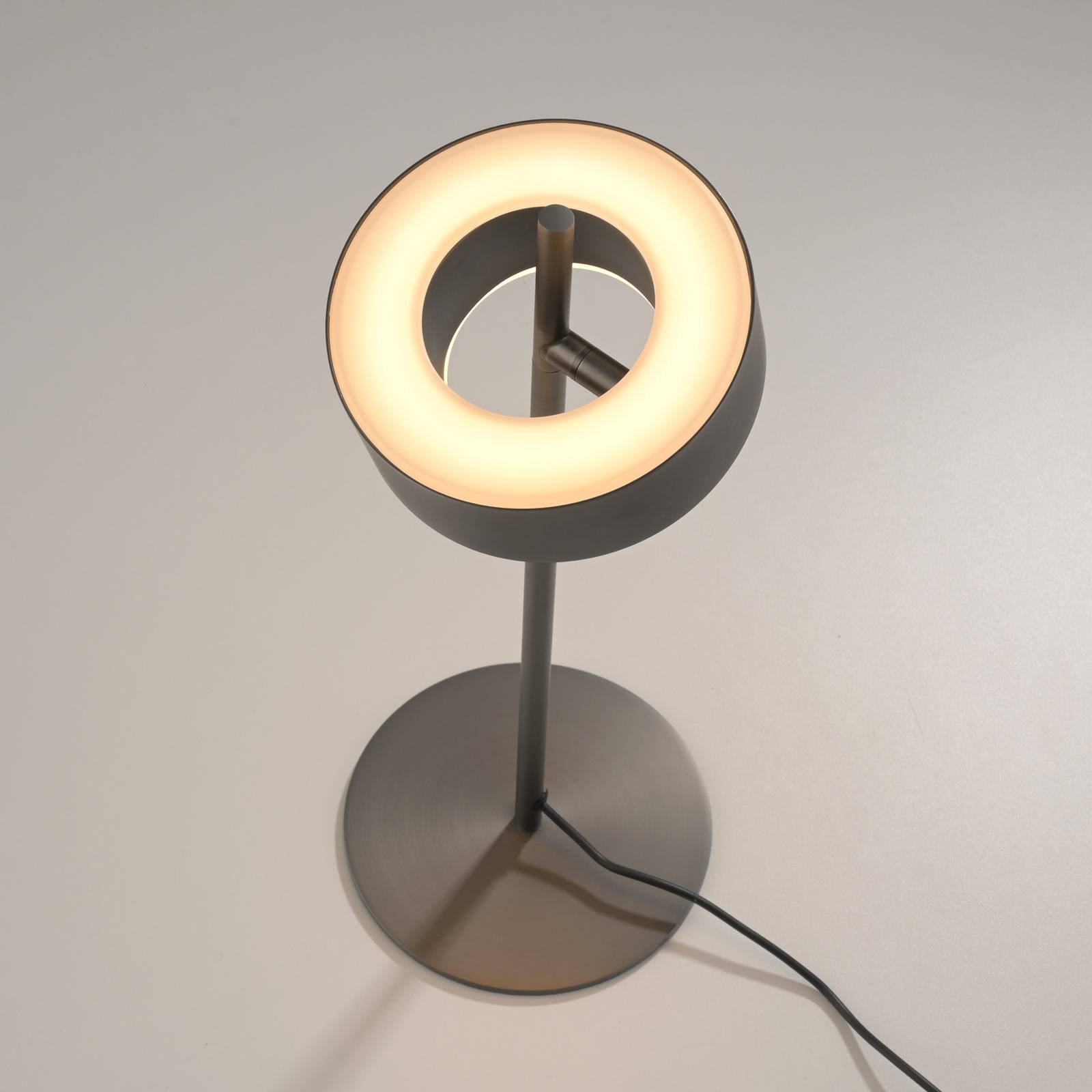 Paul Neuhaus Smart LED lampa stołowa Q-Rotate ciemny brąz 40 cm