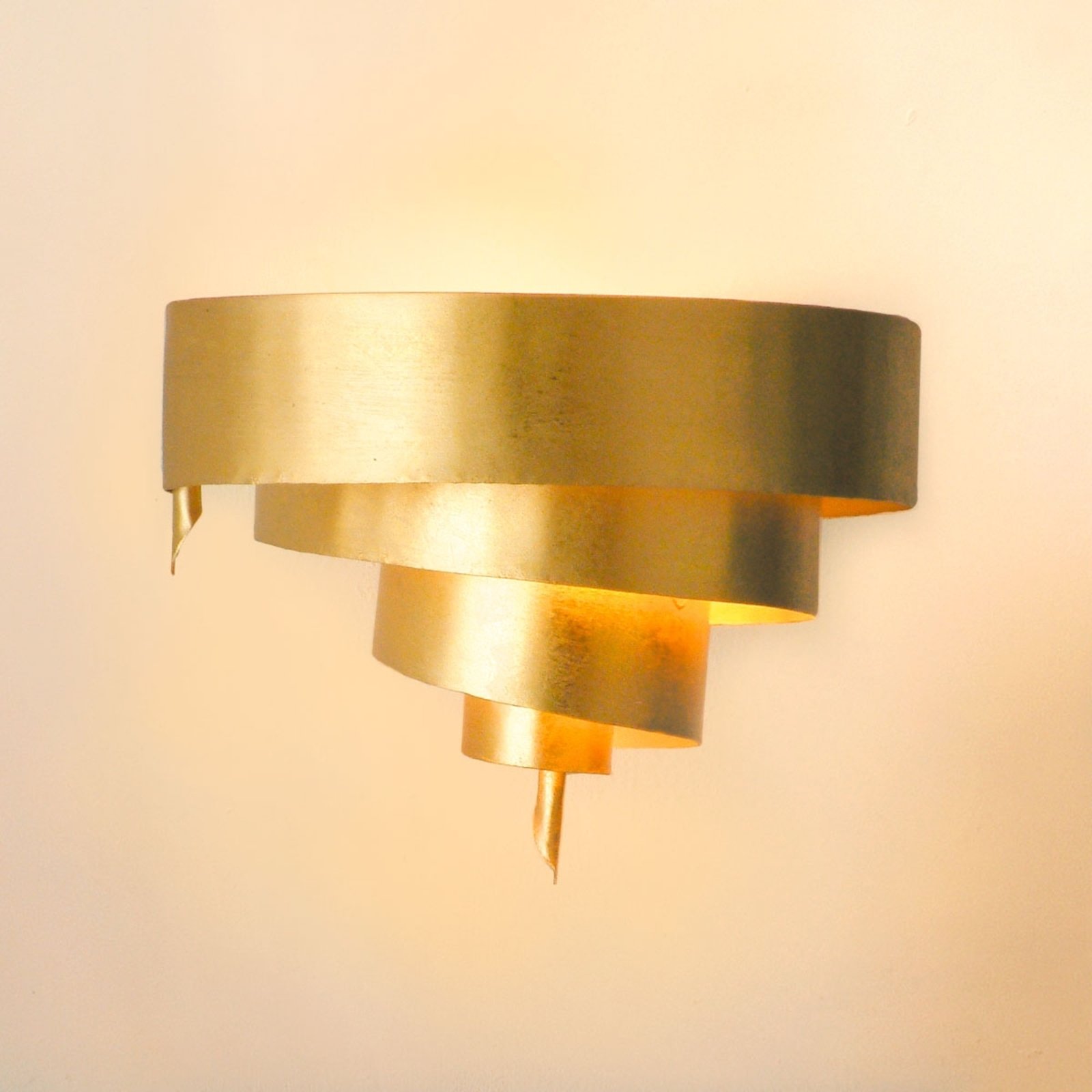 Elegant wall lamp CICLONE in gold