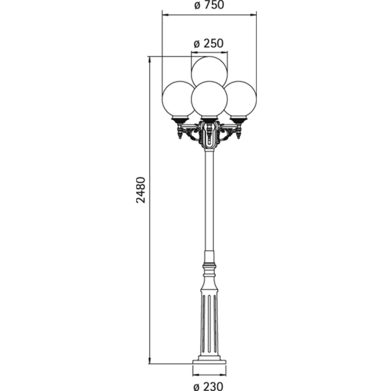 Candelabru artistic GOL 165-4