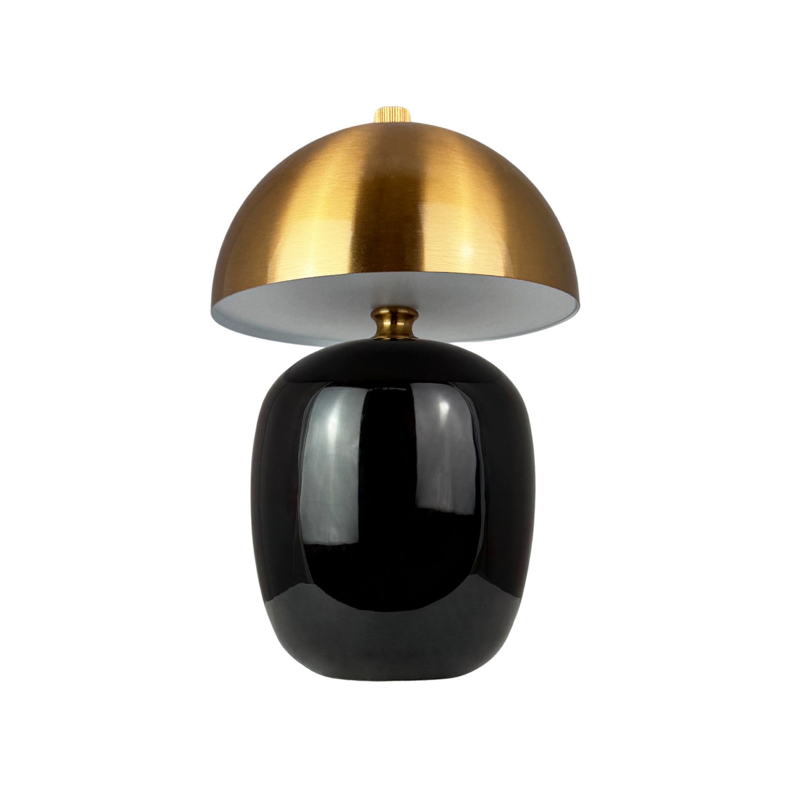 Dyberg Larsen LED-Tischleuchte Manhatten, schwarz/messing