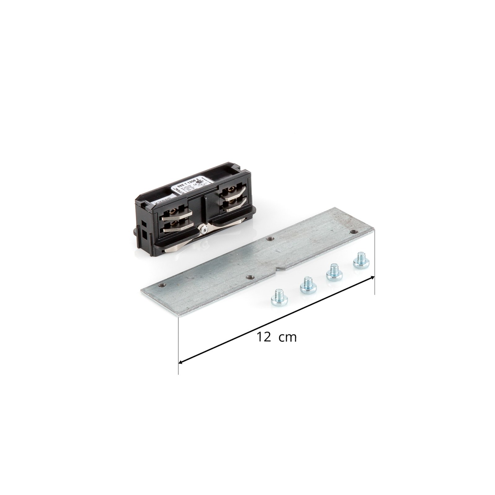 Eutrac longitudinal connector installation rail, black