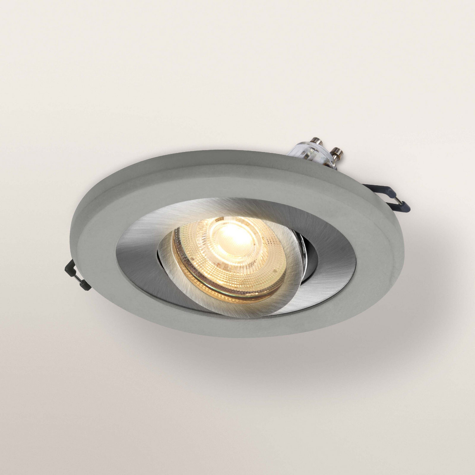 OSRAM Εντοιχισμένος προβολέας, χρώμα ανοιχτό μπετόν/νικέλιο, Ø 12 cm, GU10-LED OSRAM Εντοιχισμένος προβολέας, χρώμα ανοιχτό μπετόν/νικέλιο, Ø 12 cm, GU10-LED