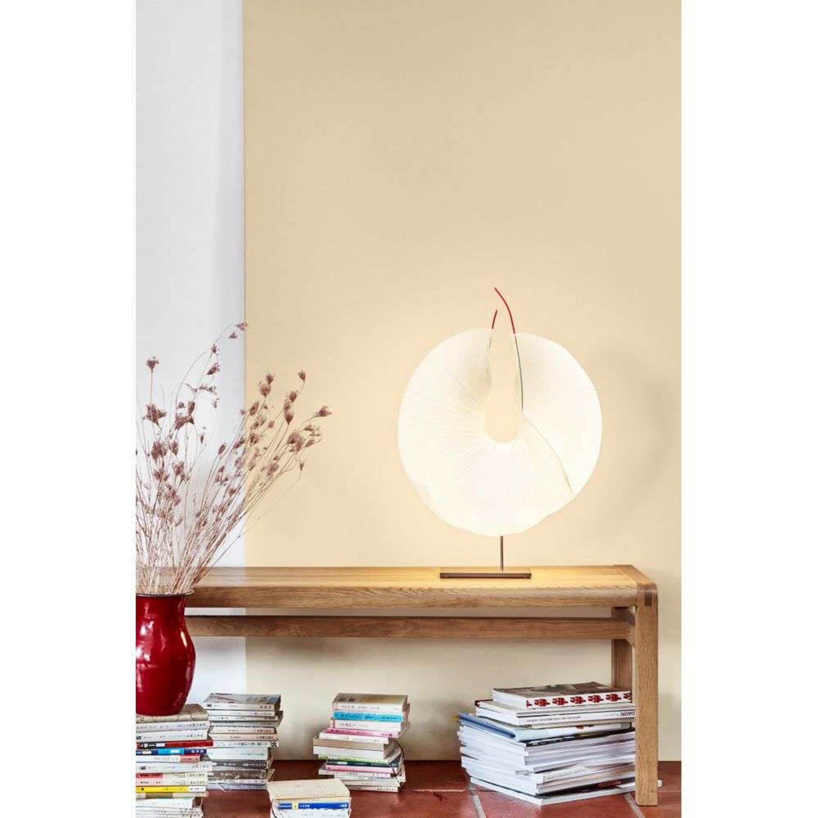 Yoruba Rose Table Lamp Natural White/Anthracite - Ingo Maurer