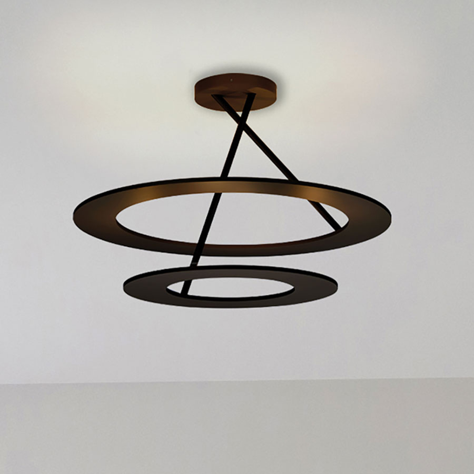 Bopp Stella LED ceiling lamp 2 rings black