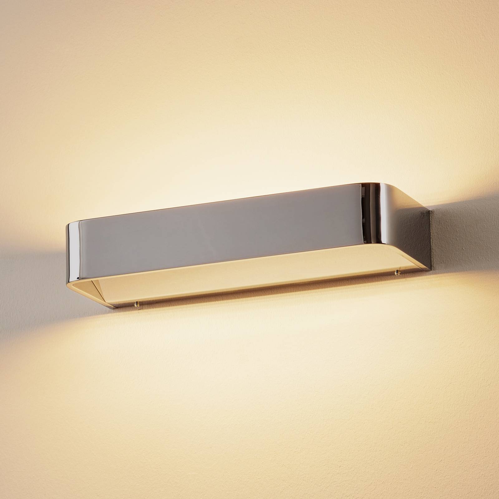 Rotaliana Frame W2 LED wall lamp chrome 3,000 K, for Living / Dining Room, aluminium, 29 W, W: 27 cm, H: 4.8 cm