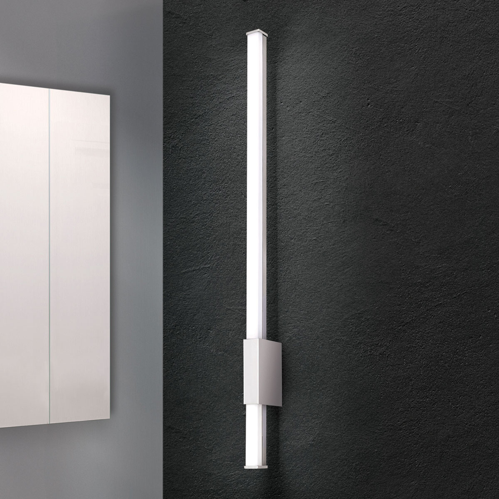 Narrow Argo bathroom wall light with LED, IP44