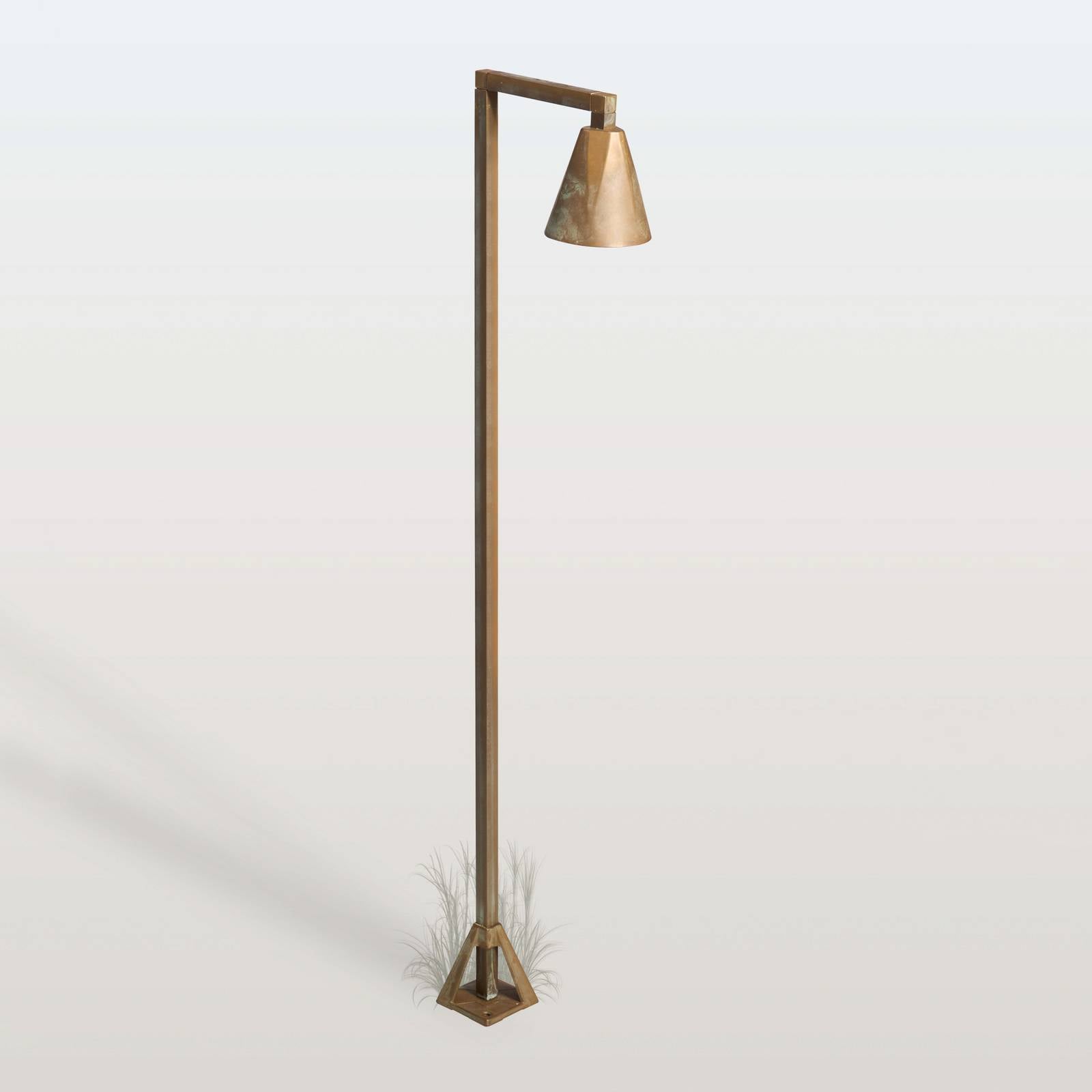 Słupek oświetleniowy LED Silva Disk, 100 x 19 cm, mosiądz postarzany