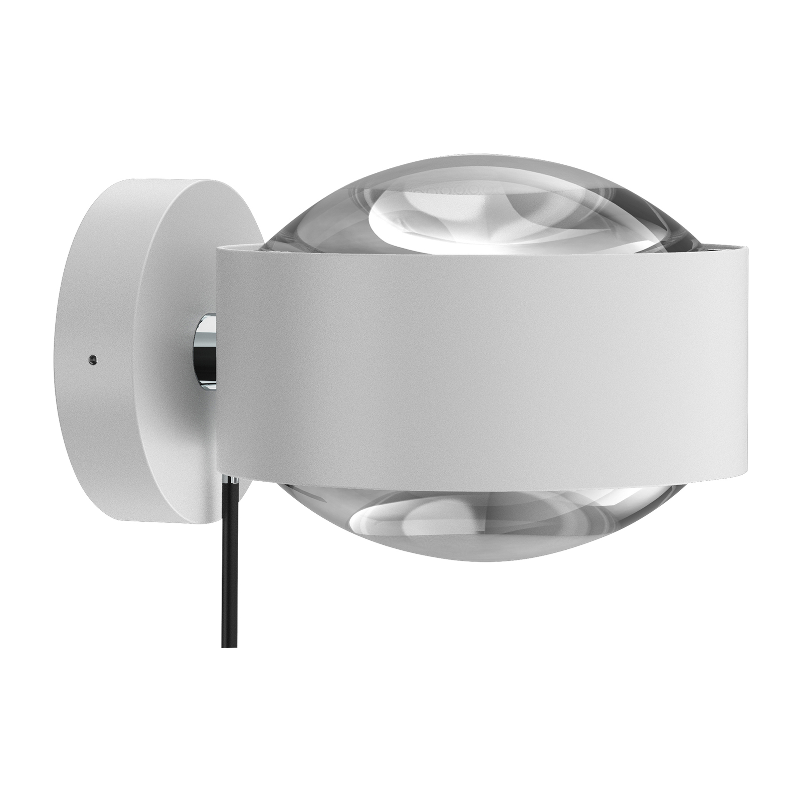 Puk Maxx Wall+ LED, Linsen klar, weiß matt/chrom