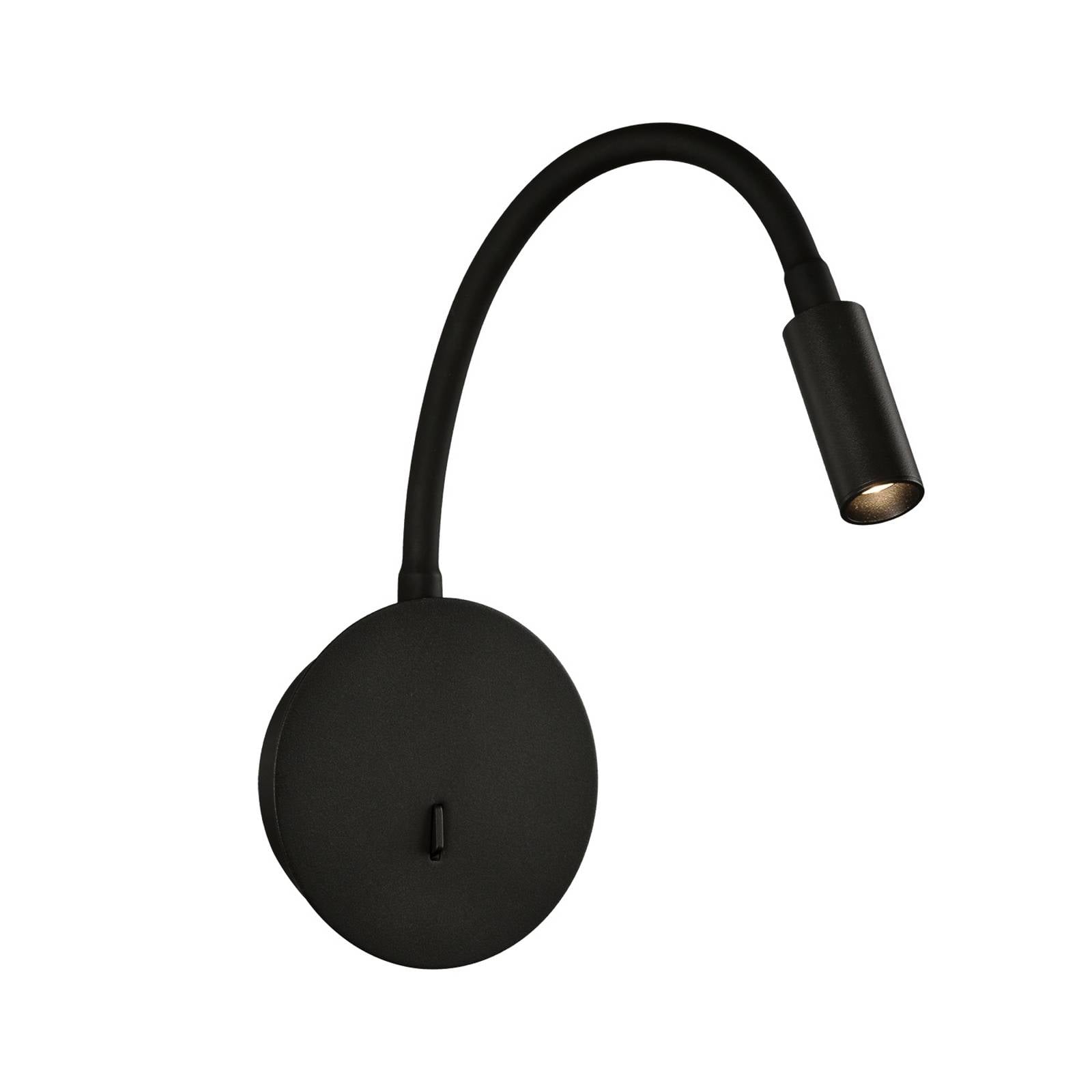 LED-Wand-Leseleuchte Lyon, Flexarm, Schalter, schwarz
