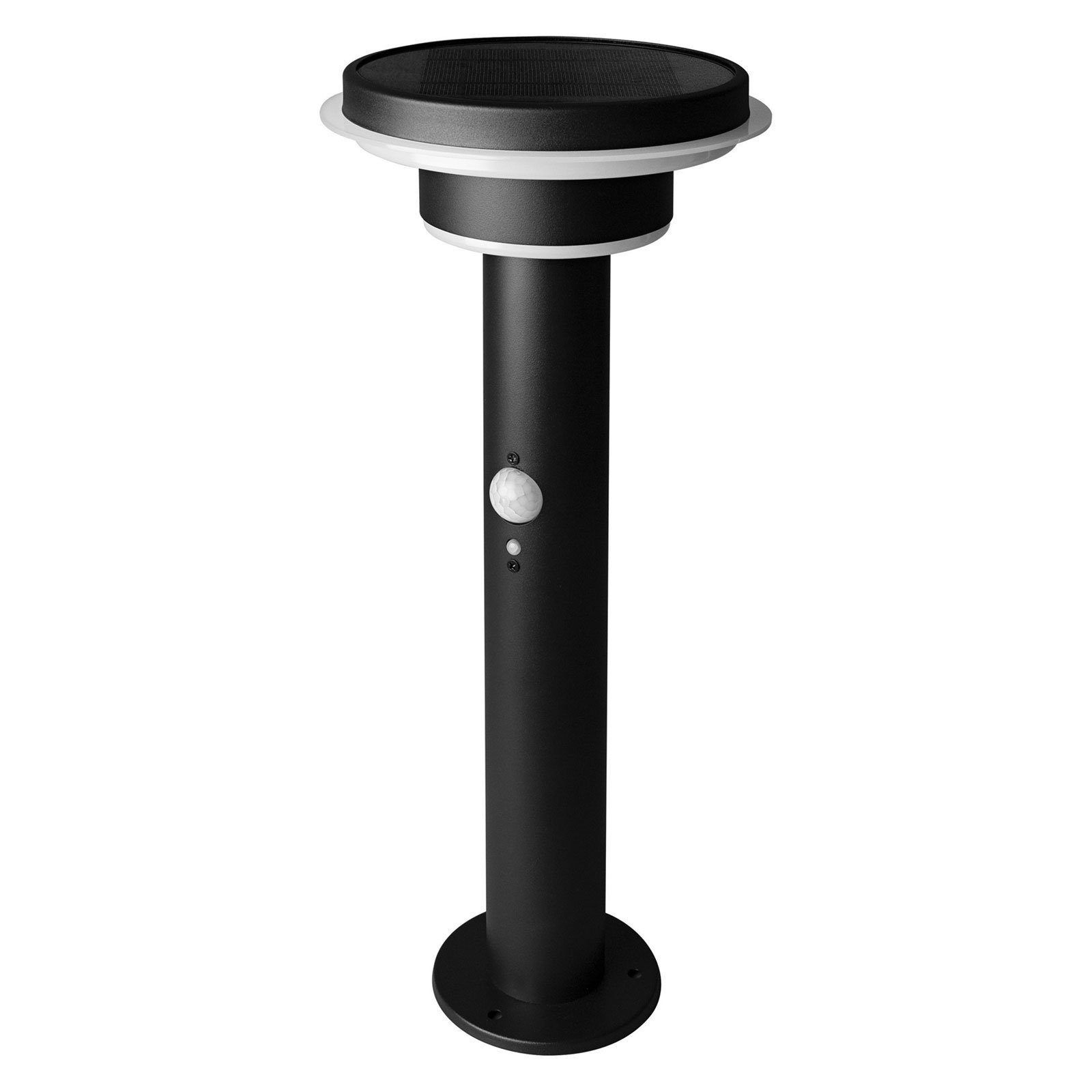 LEDVANCE Endura Solar Double Circle pillar light, black, stainless steel, 6 W, energy efficiency: A+, H: 40 cm
